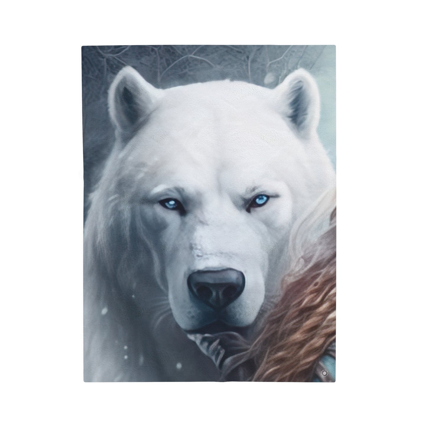 Polar Bear Stare - Artsy Throw Blanket