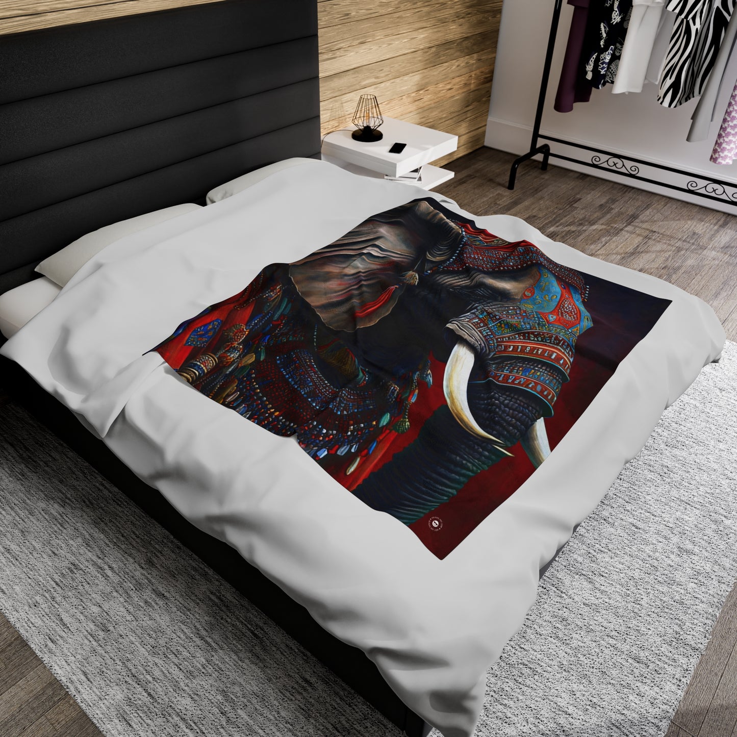 Elephant King - Artsy Throw Blanket