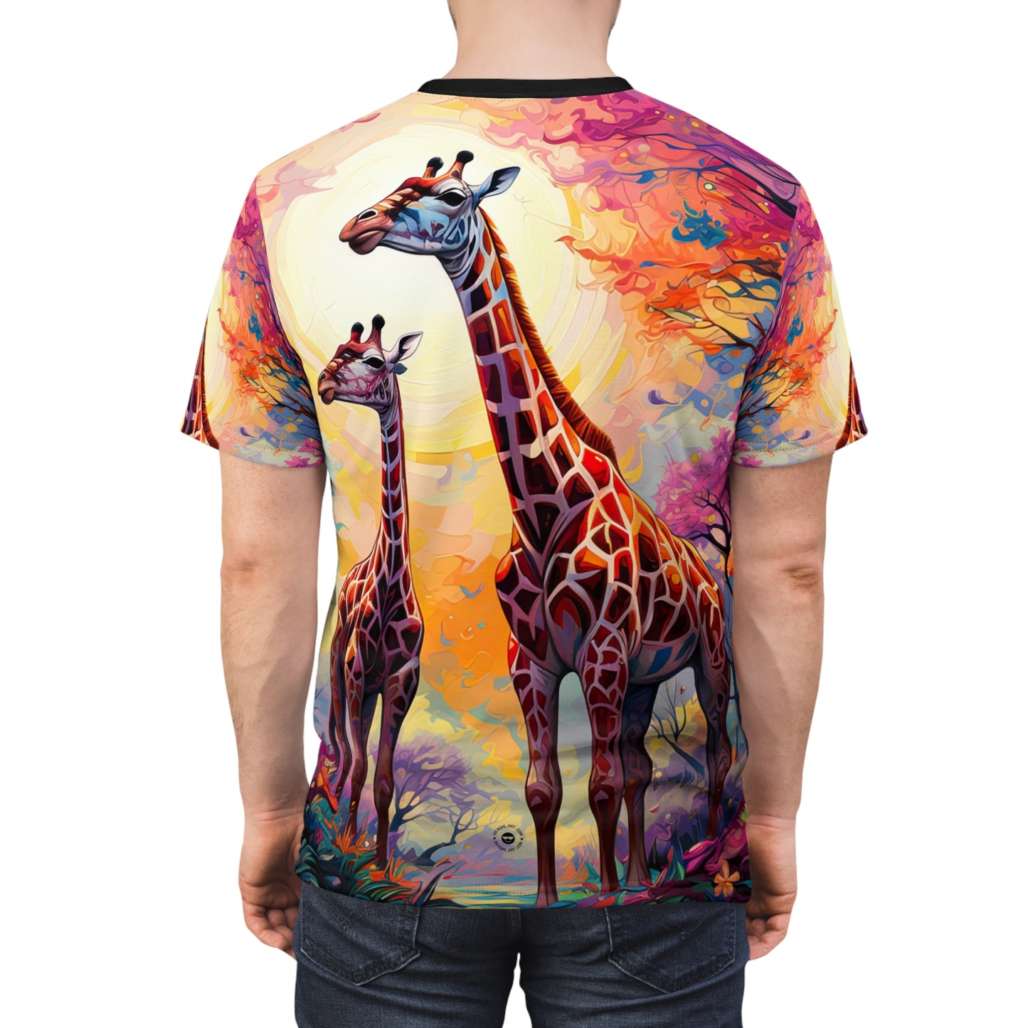 Giraffe Sunrise Full - Fashion Tee