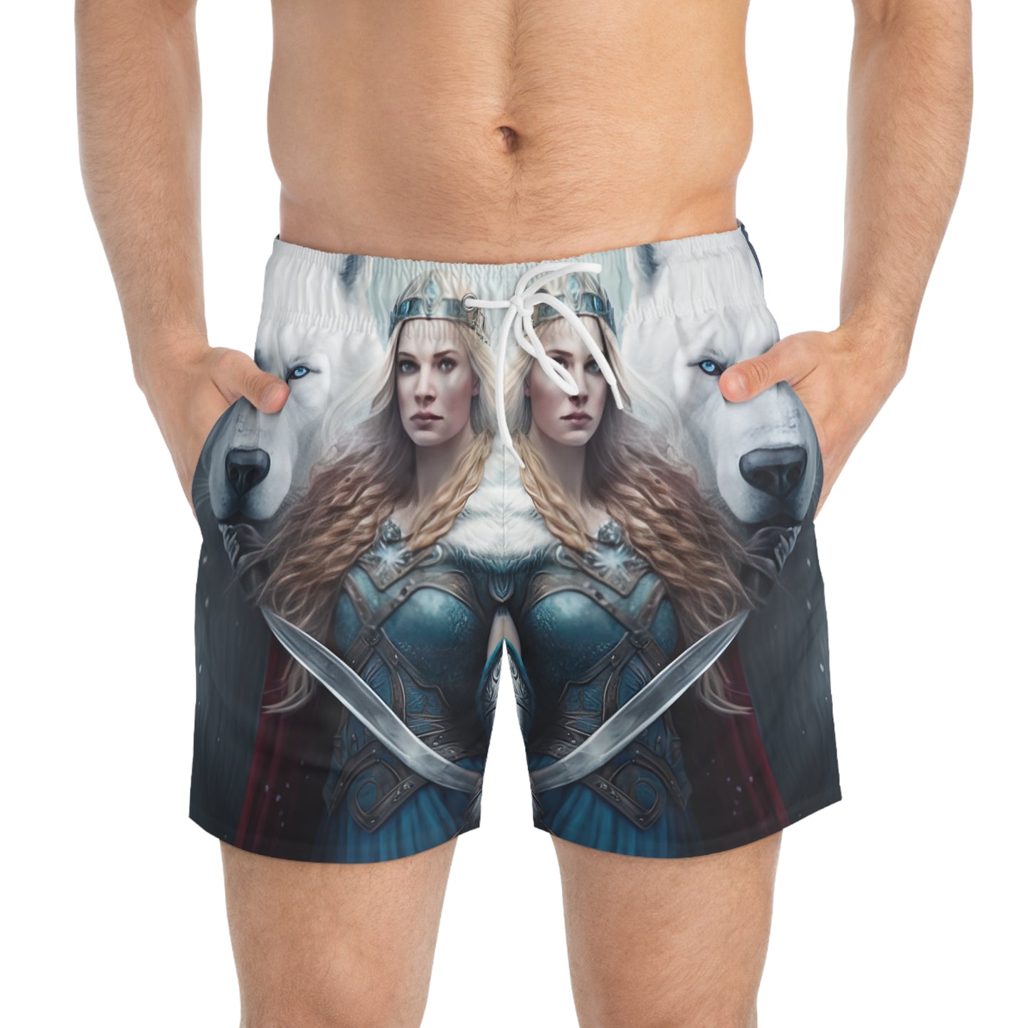 Polar Bear Baroness - Artsy Swim Trunks