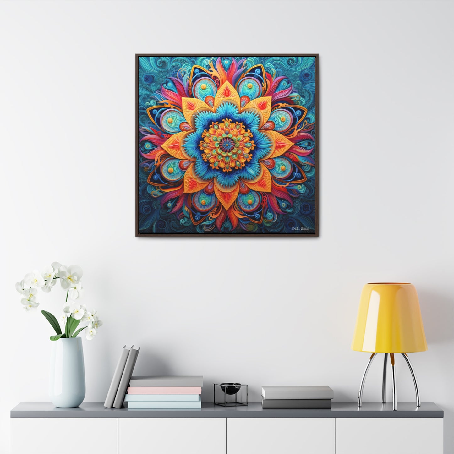 Floral Mandala on Canvas