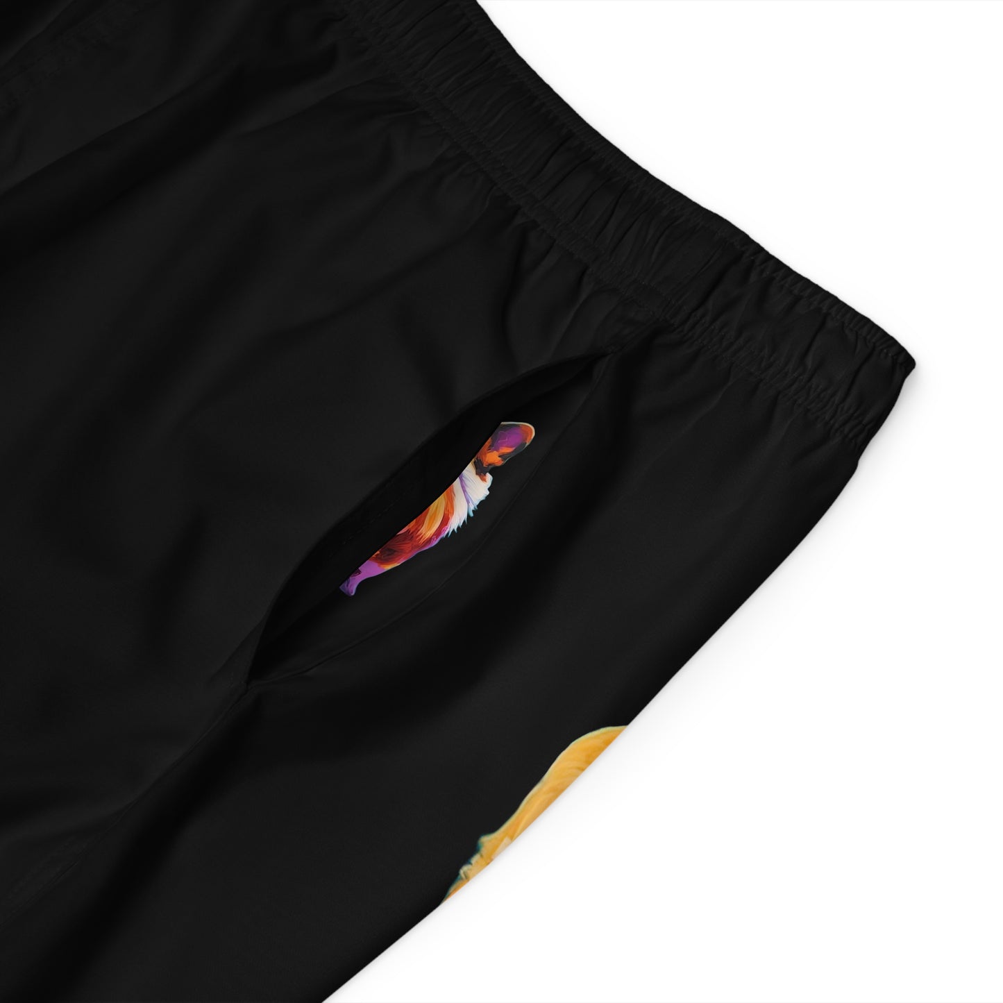 Corgi Butt in Black - Artistic Board Shorts