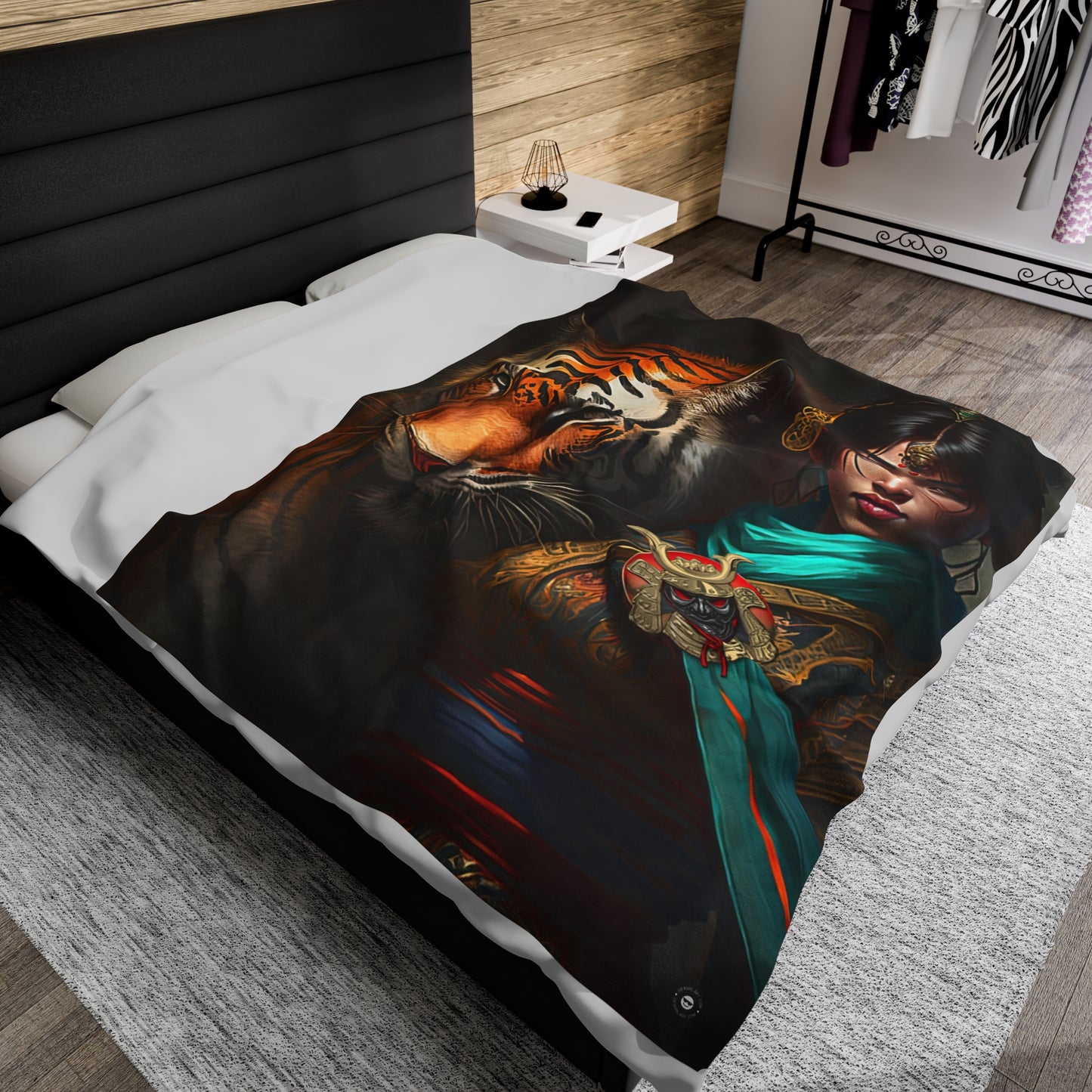 Bengal Tiger Goddess - Artsy Throw Blanket