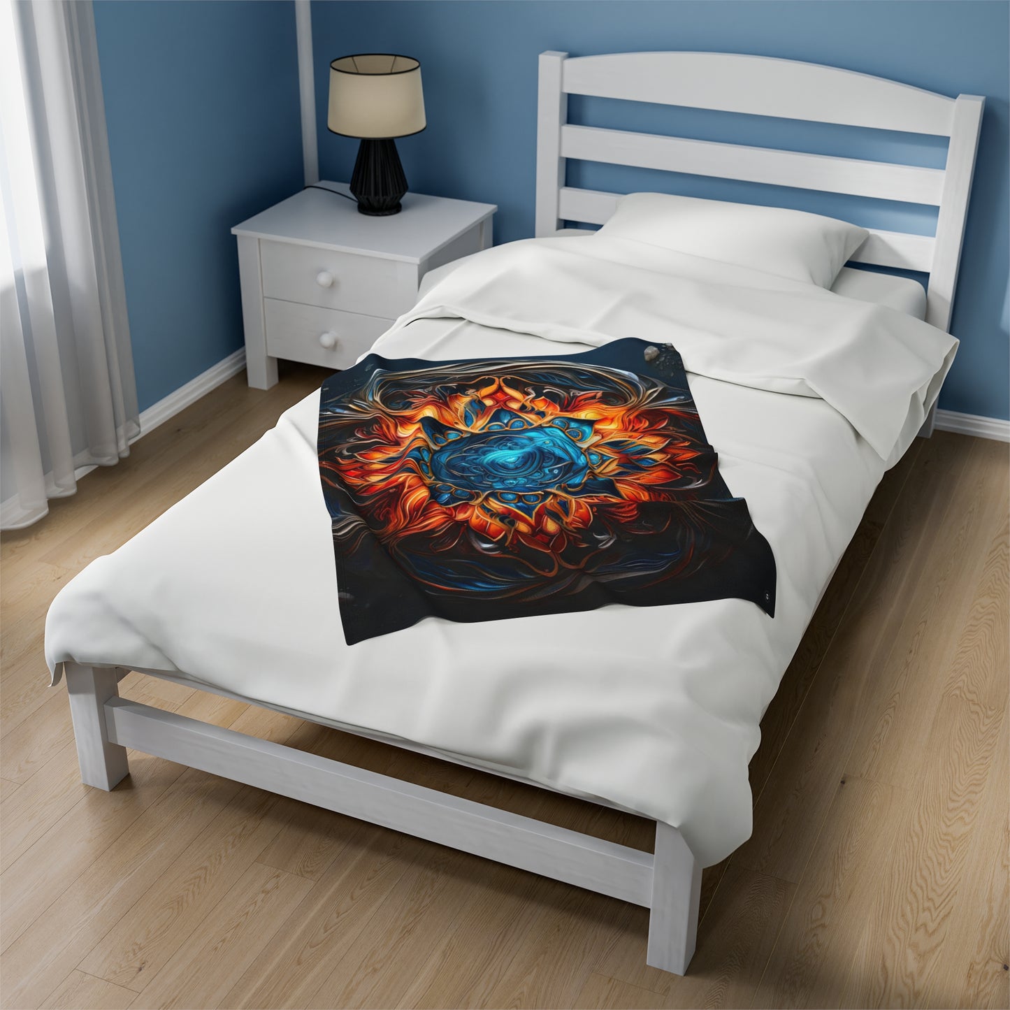 Fire and Ice - Artsy Throw Blanket