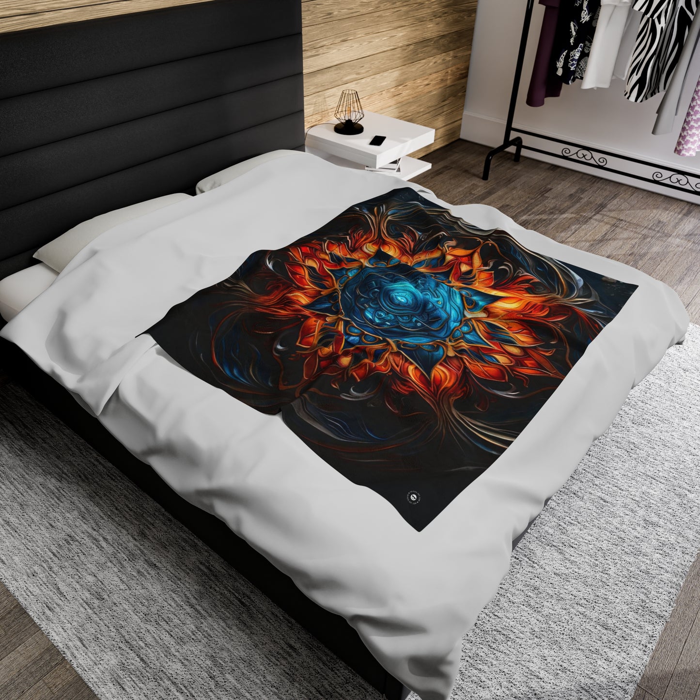 Fire and Ice - Artsy Throw Blanket