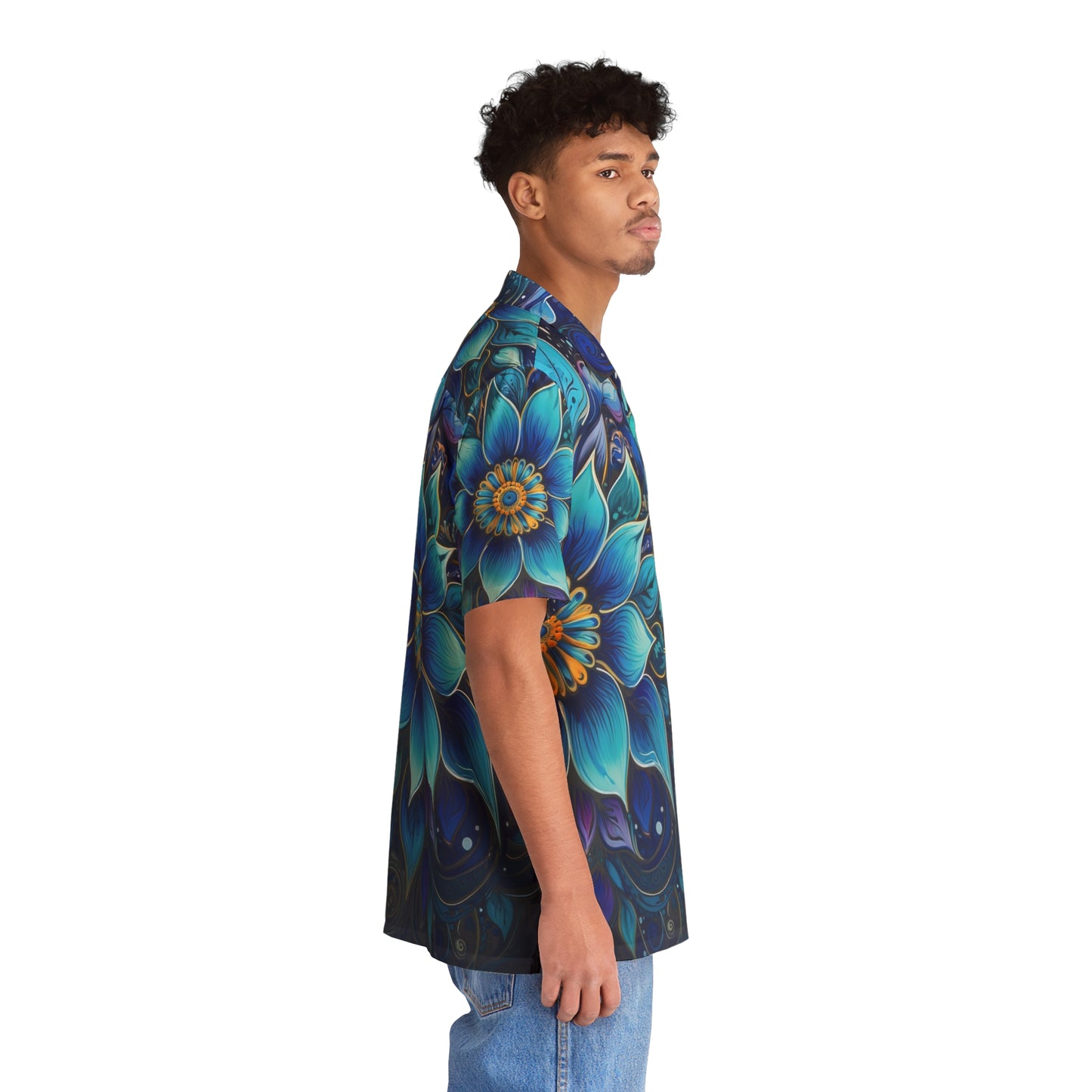 Blue Floral Mandala - California Chill Shirt