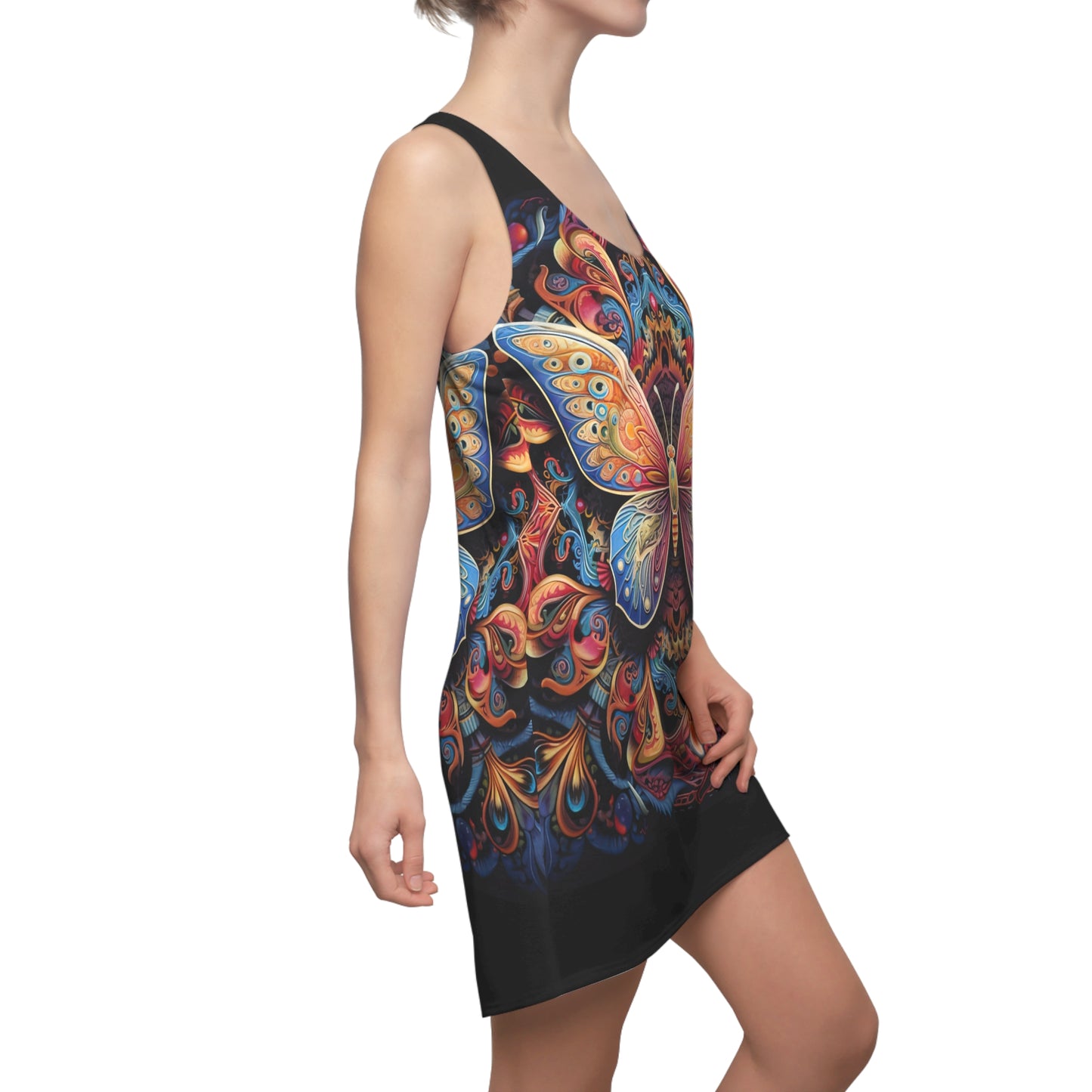 Butterfly Mandala - Artistic Racerback Dress