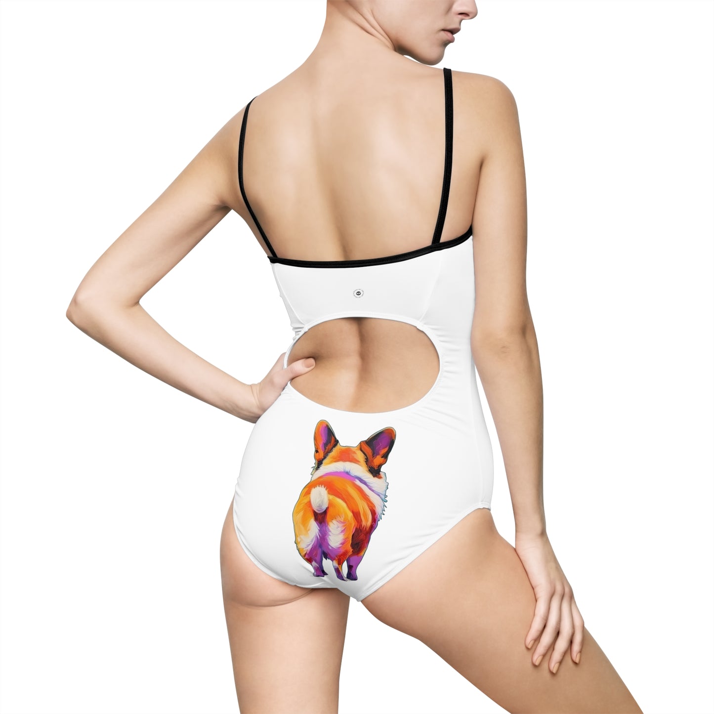 Corgi Butt in White - Artsy One-Piece