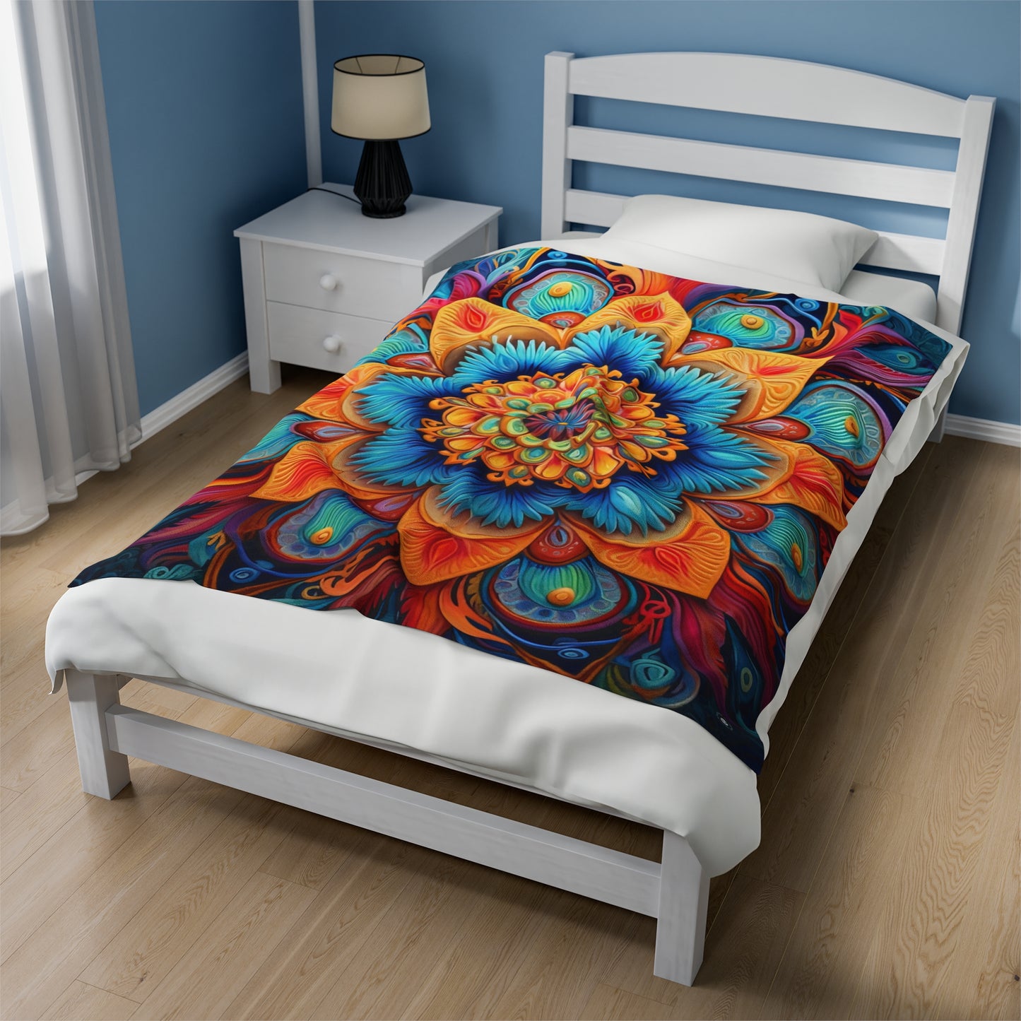 Floral Mandala - Artsy Throw Blanket