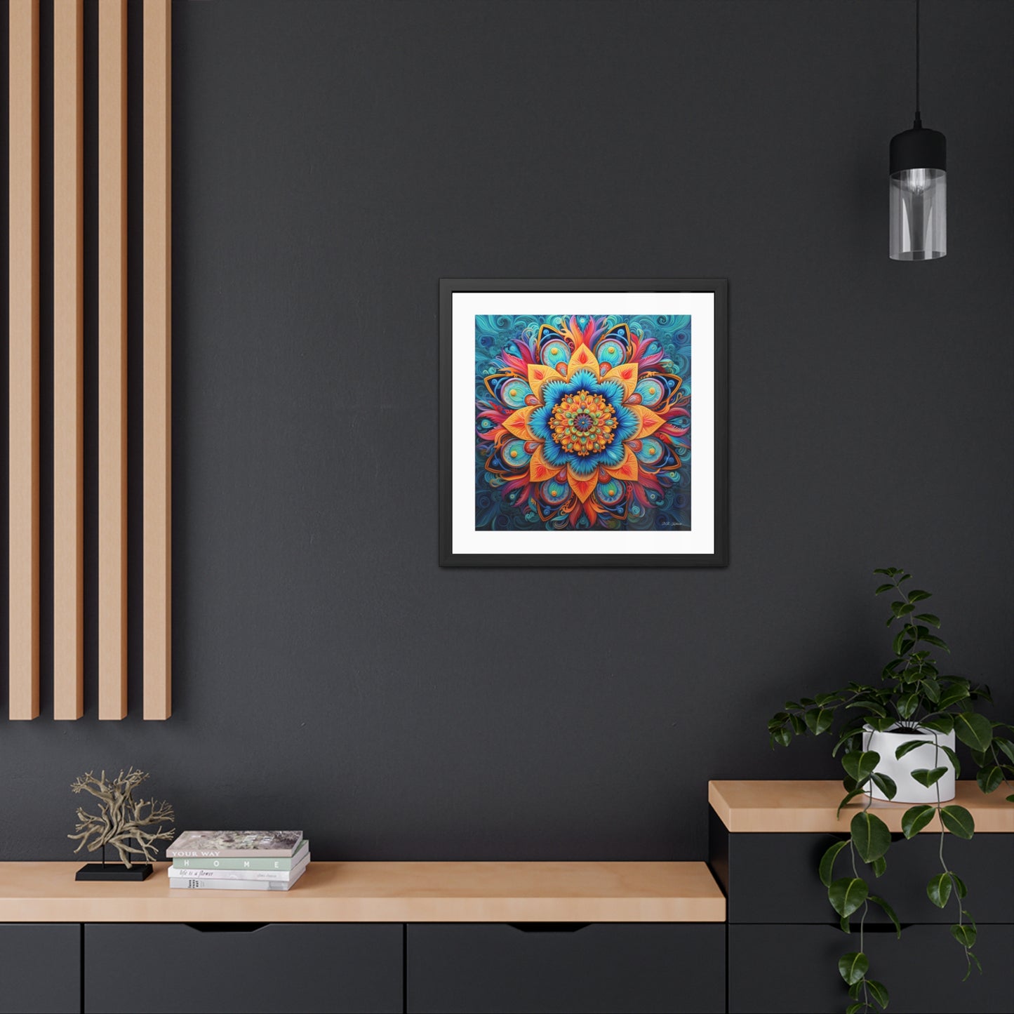 Floral Mandala - Framed Fine Art Print