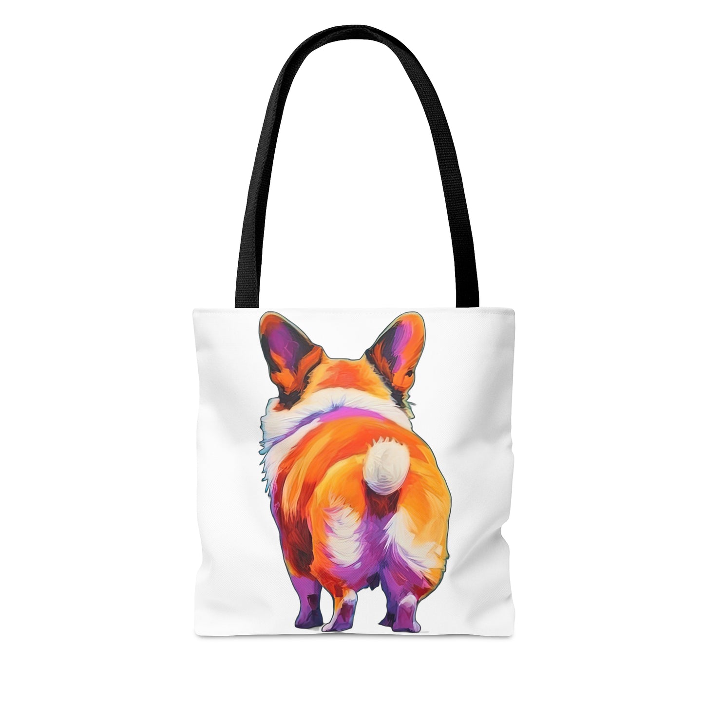 Corgi Butt in White - Artistic Tote Bag