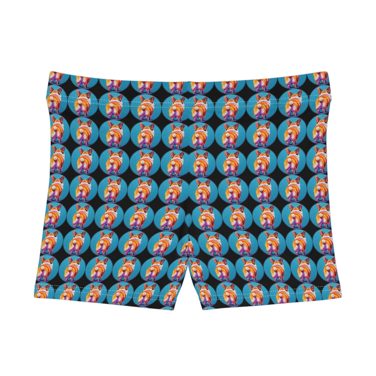 Corgi Butt Dots in Black - Artistic Shorts