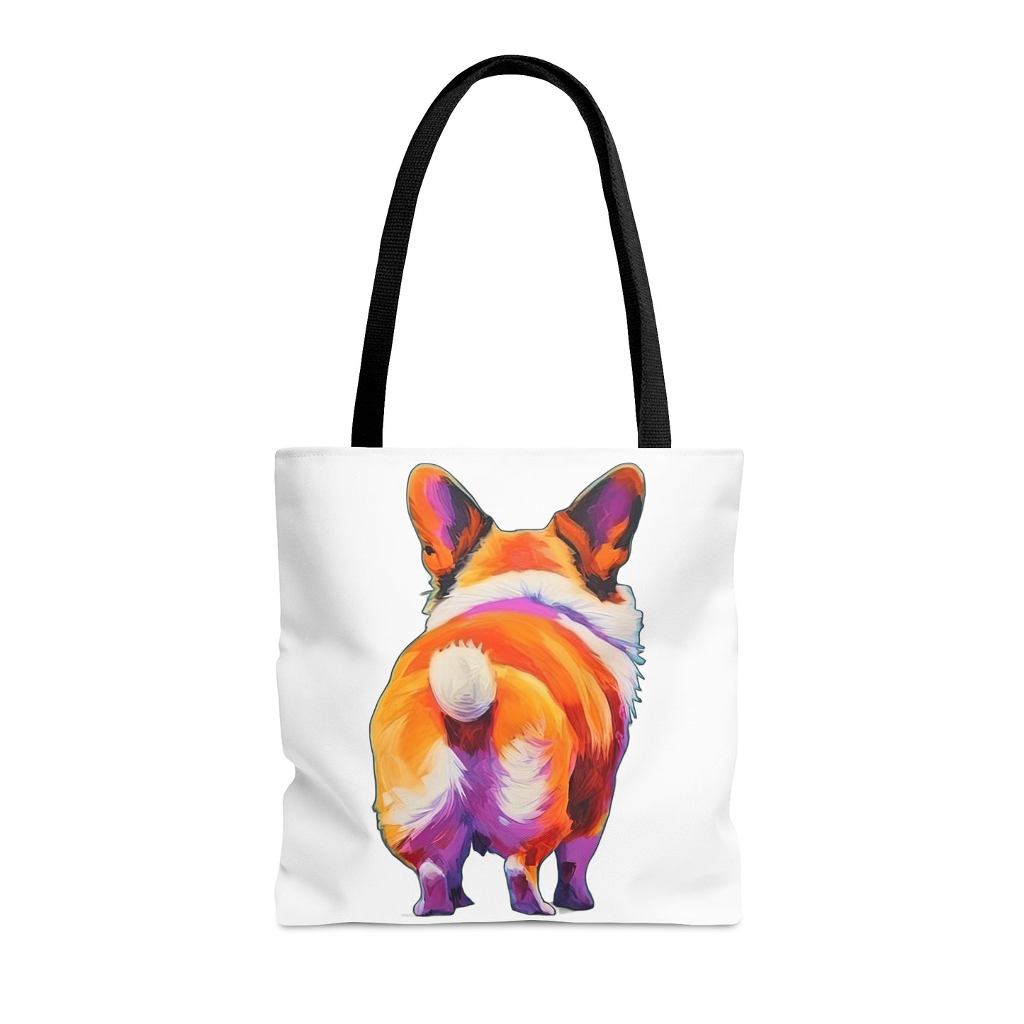 Corgi Butt in White - Artistic Tote Bag