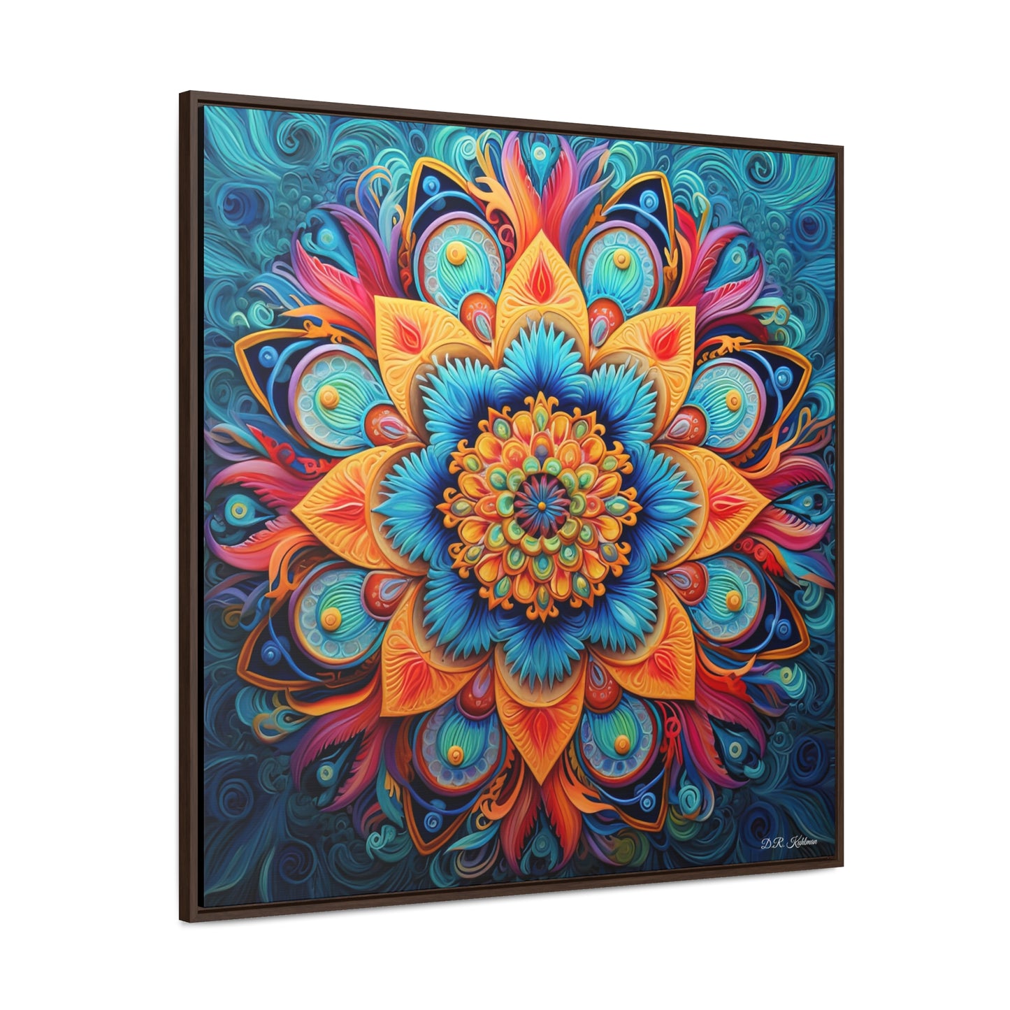 Floral Mandala on Canvas