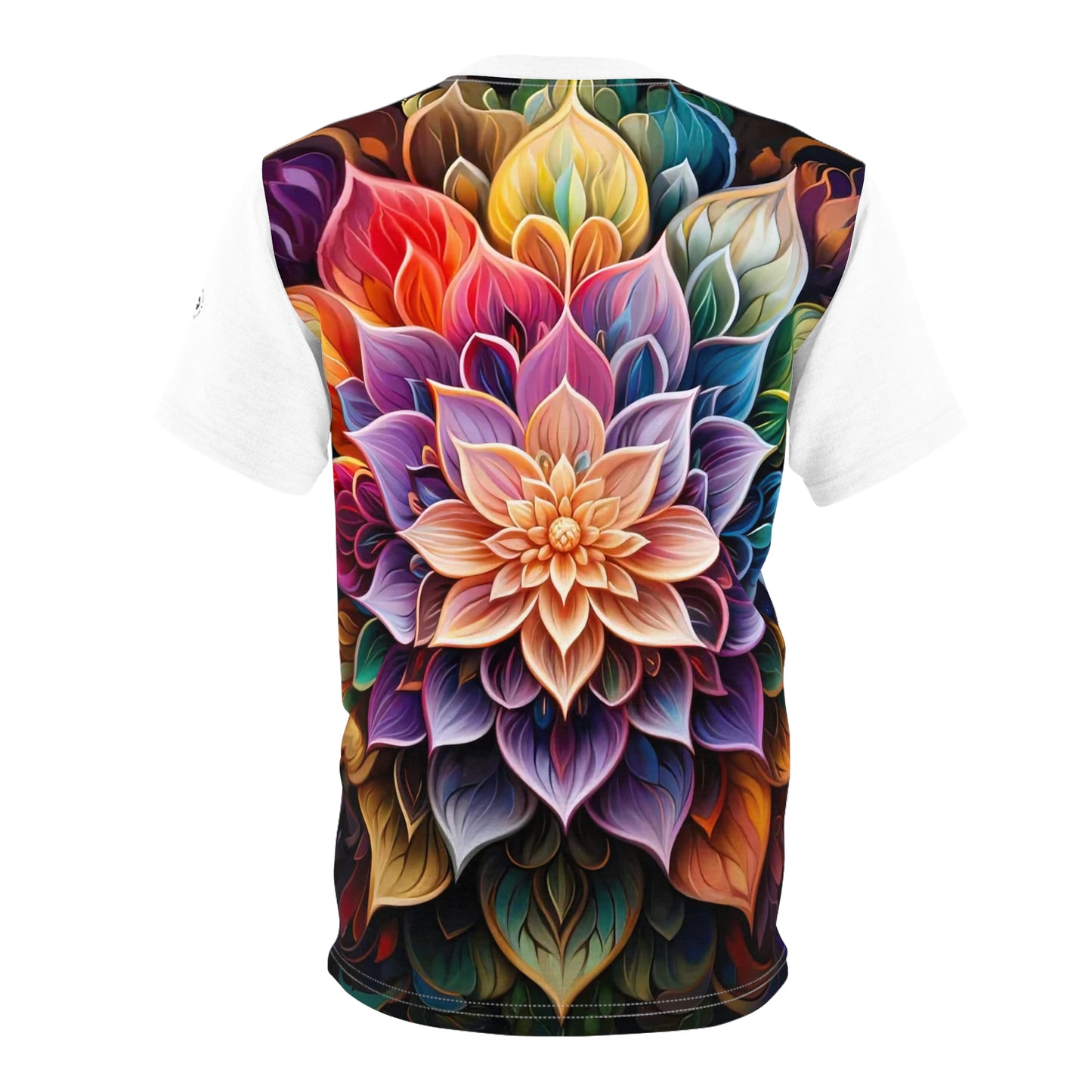 Lotus Mandala in White - Fashion Tee