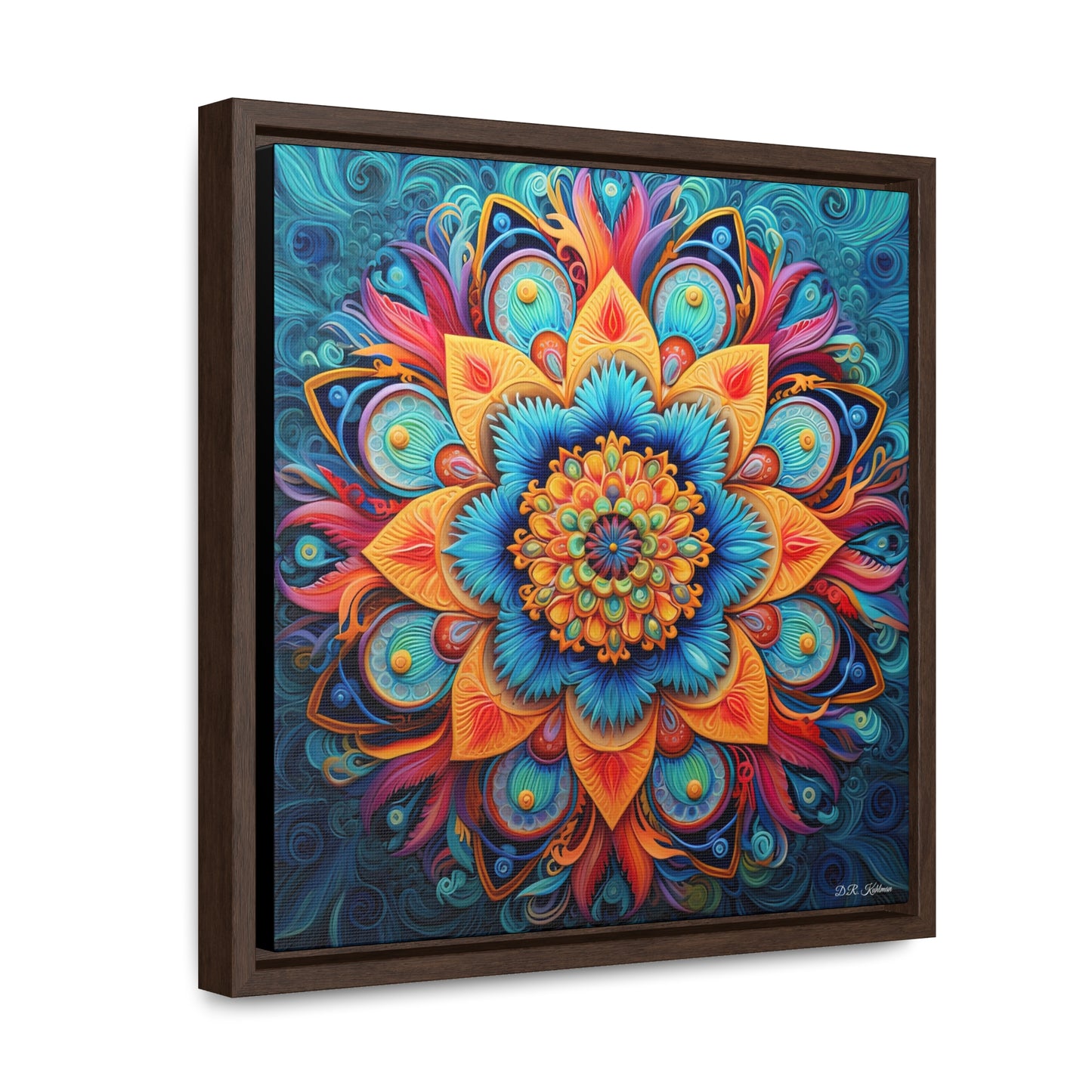 Floral Mandala on Canvas