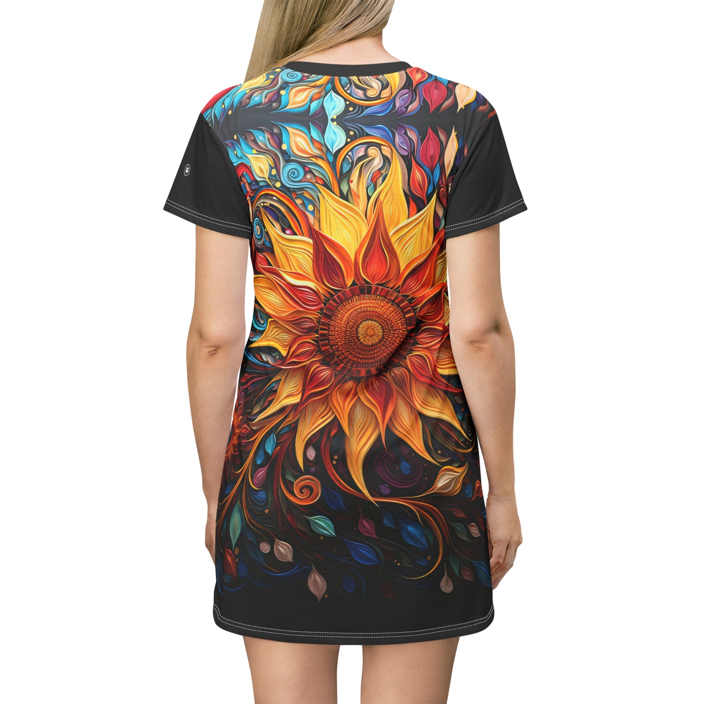 Blustery Blossom - Artsy T-Shirt Dress