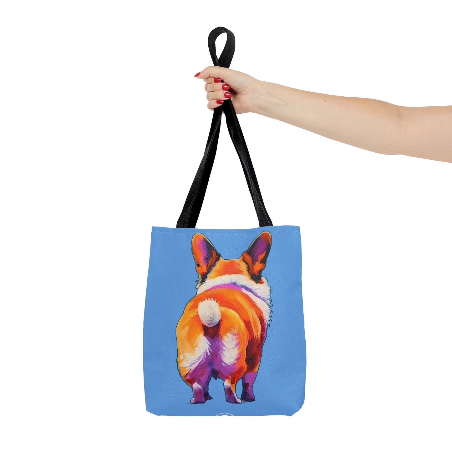 Corgi Butt in Blue - Artistic Tote Bag