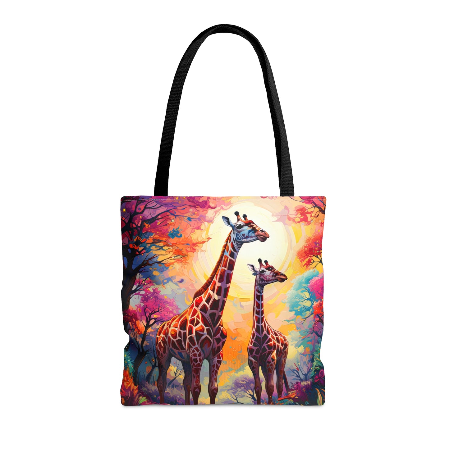 Giraffe Sunrise - Artistic Tote Bag