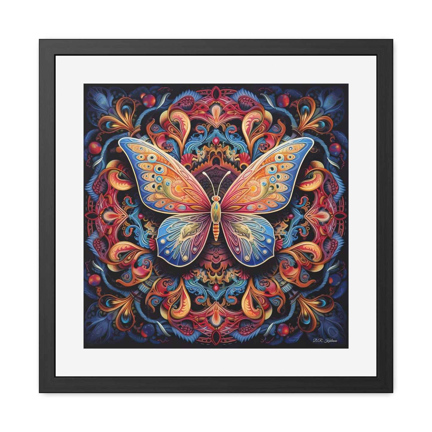 Butterfly Mandala - Framed Fine Art Print