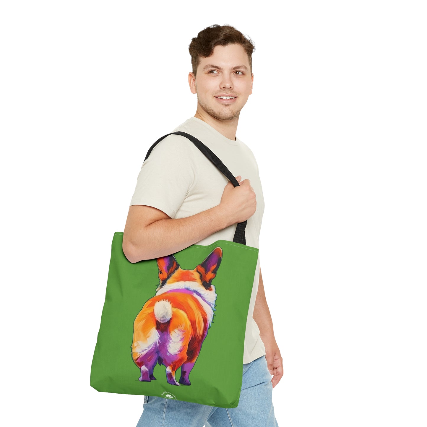 Corgi Butt in Green - Artistic Tote Bag