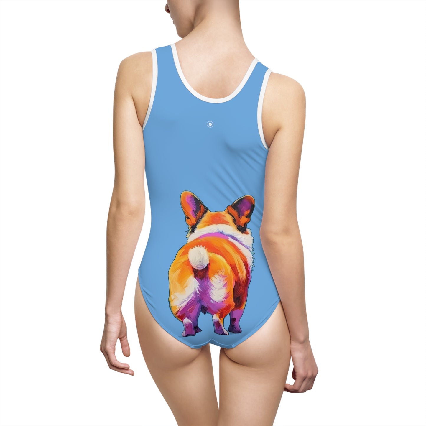 Corgi Butt in Blue - Classic One-Piece