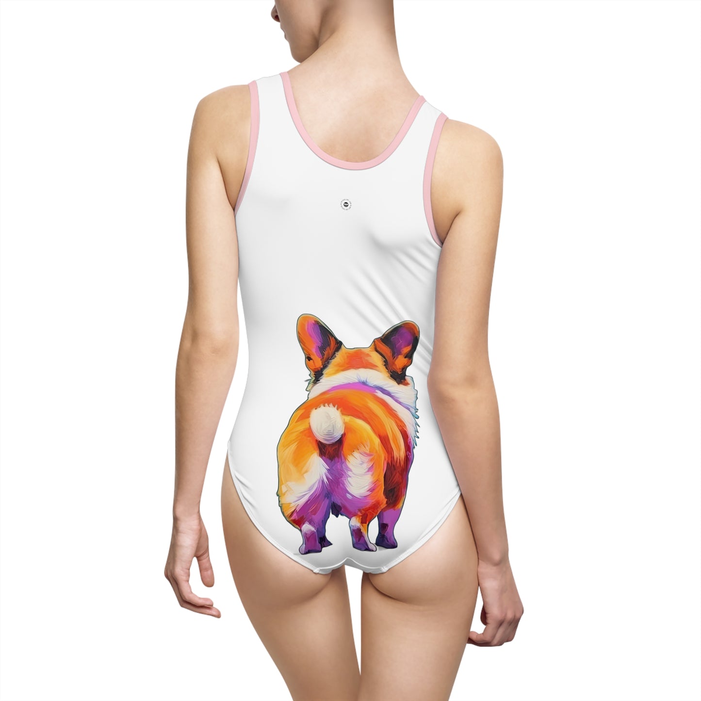 Corgi Butt in White - Classic One-Piece