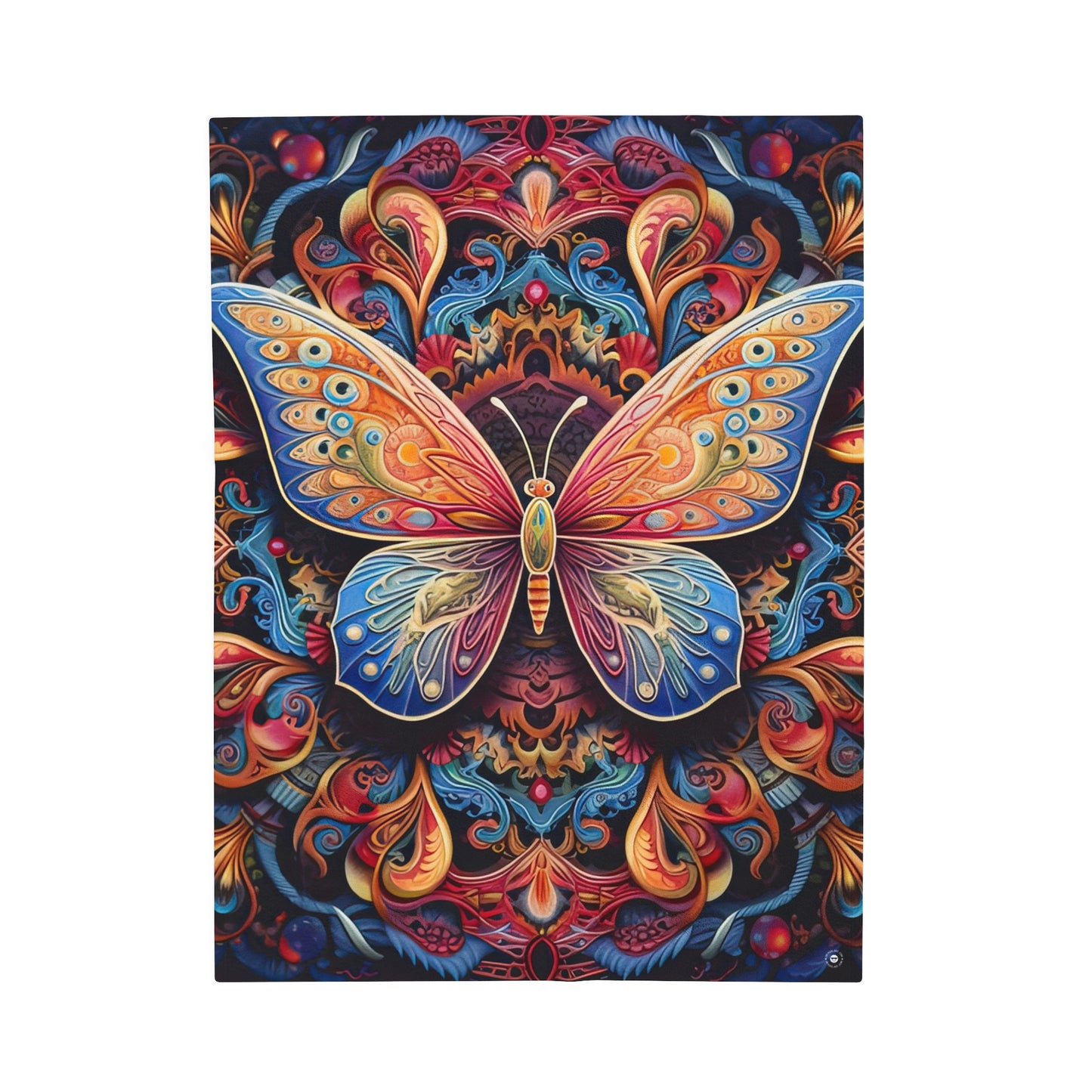 Butterfly Mandala - Artsy Throw Blanket