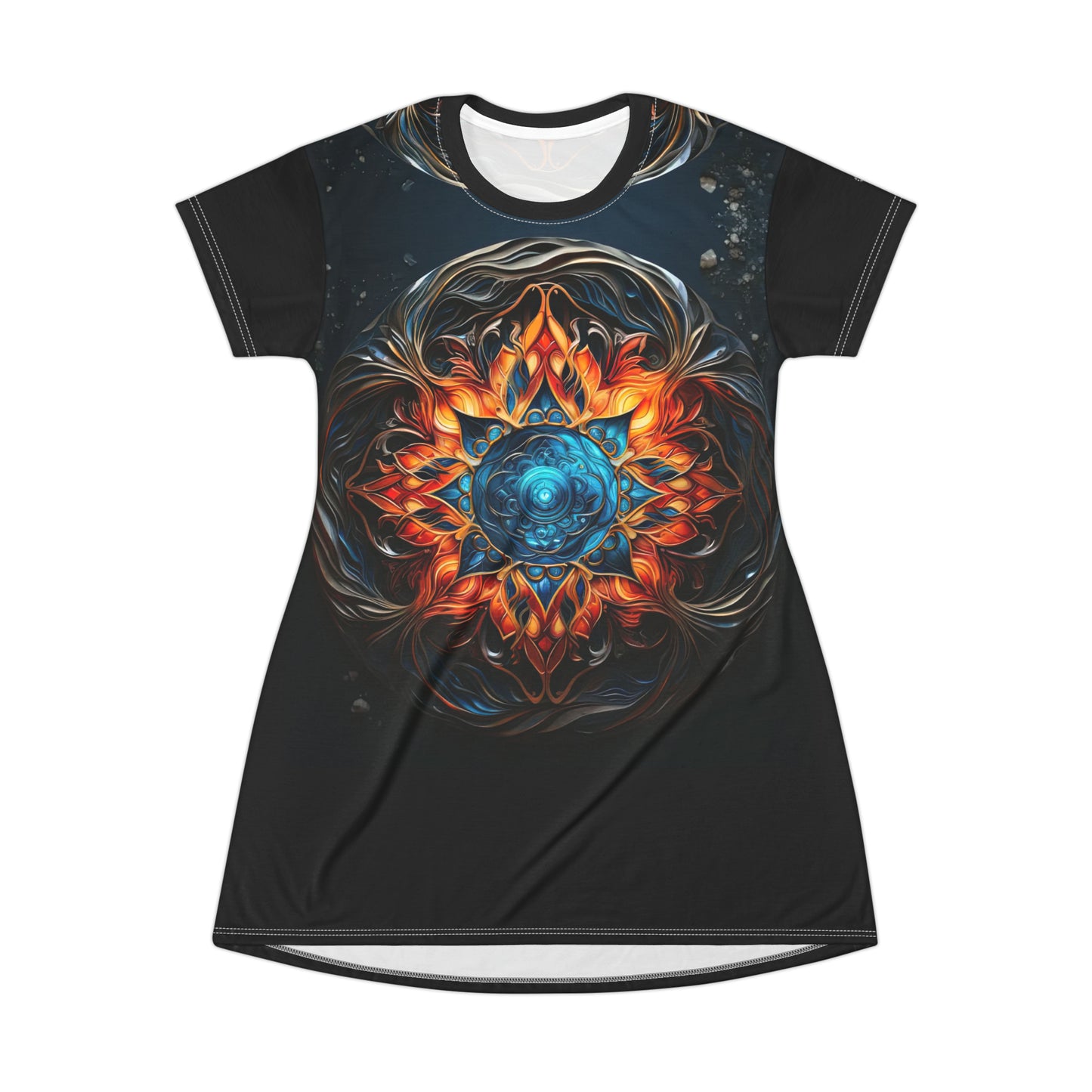 Fire and Ice - Artsy T-Shirt Dress