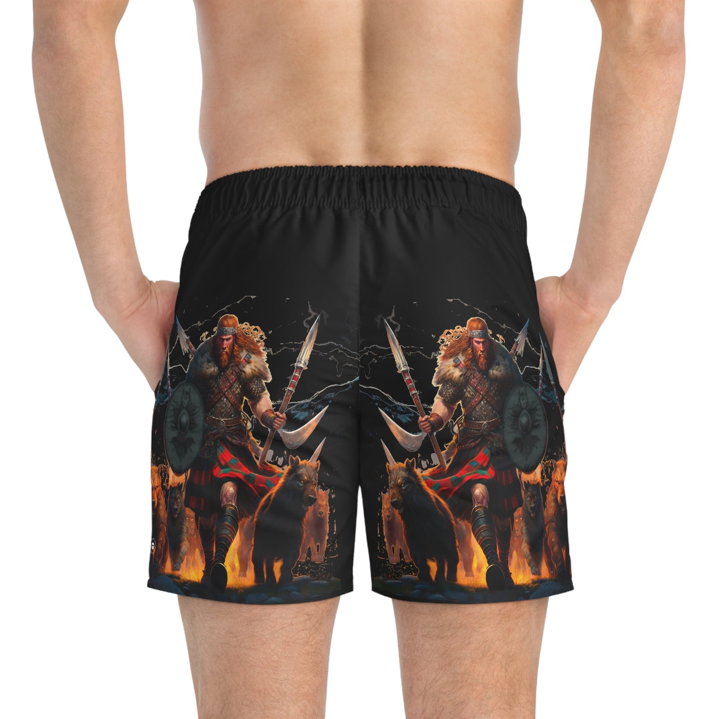 Scottish Battle Dog Pack - Artsy Swim Trunks