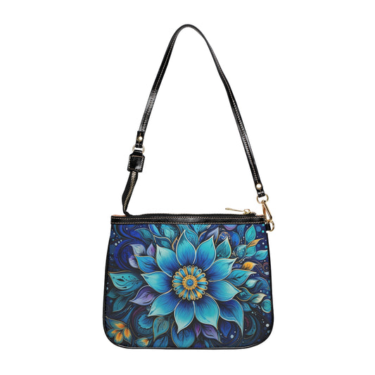 Blue Floral Mandala - Small Purse