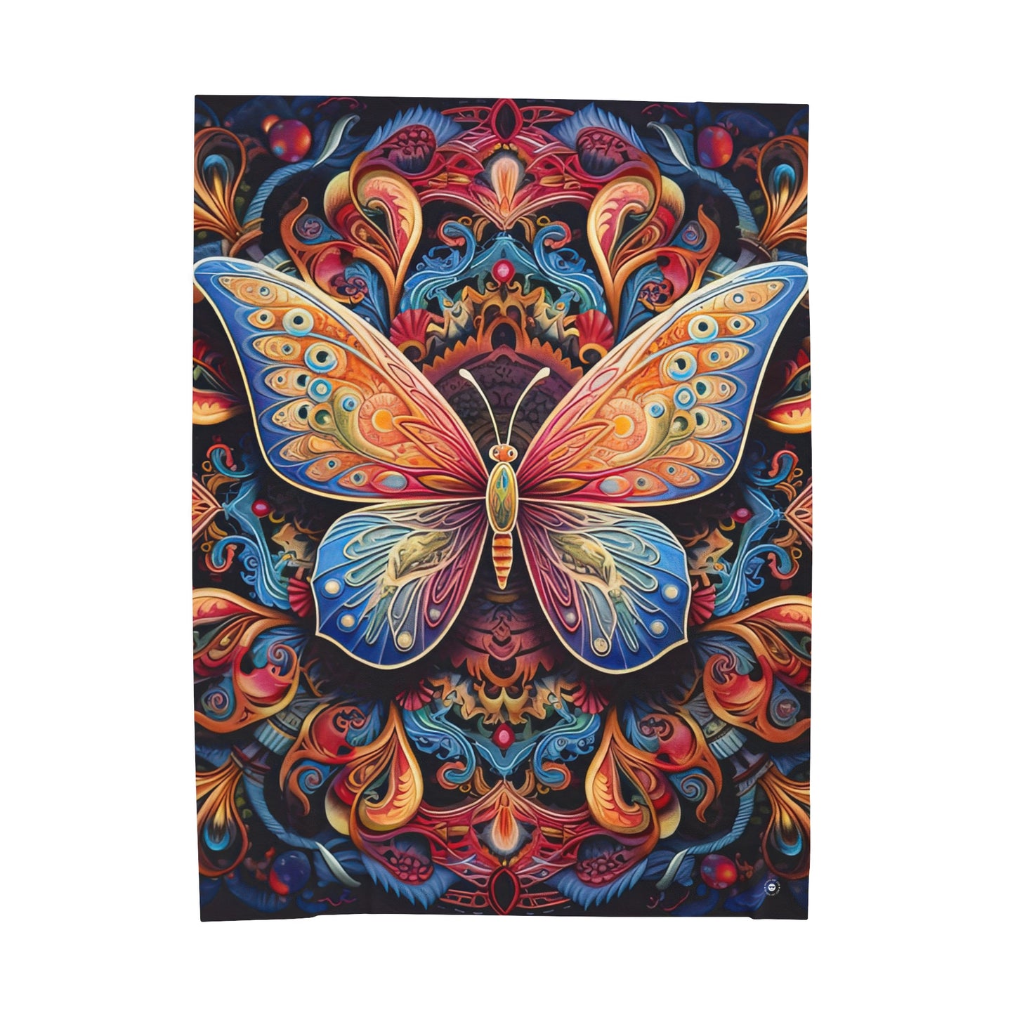 Butterfly Mandala - Artsy Throw Blanket