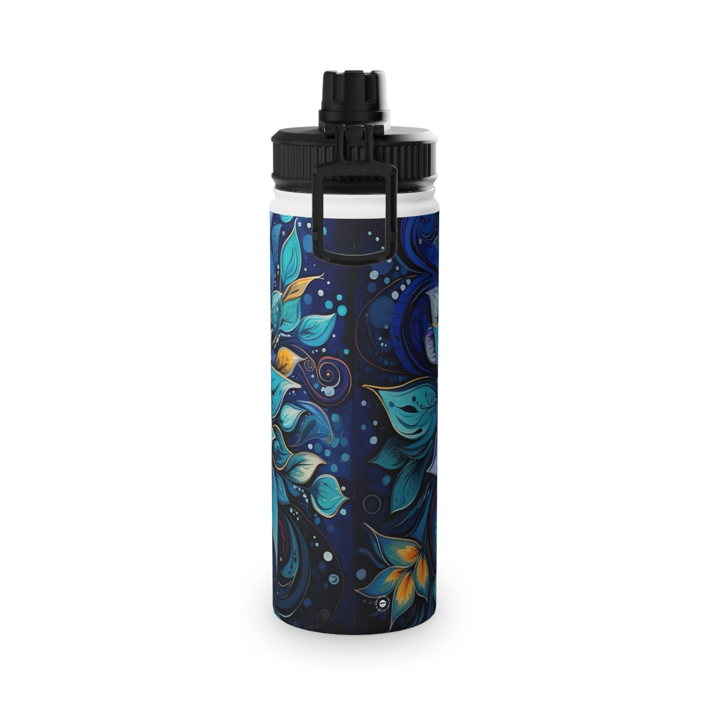 Blue Floral Mandala - Water Bottle