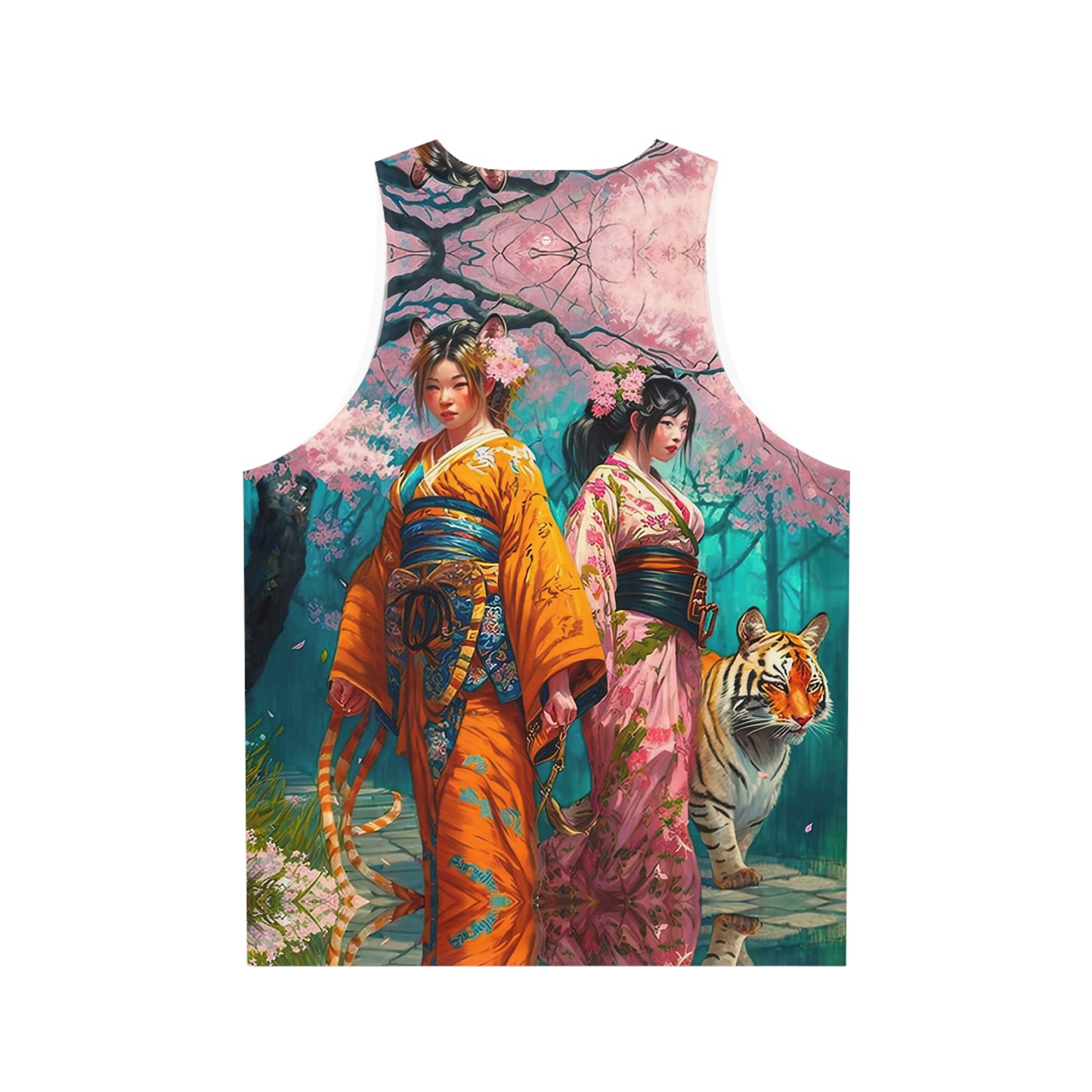 Cherry Blossom Tiger Geishas - Tank Top