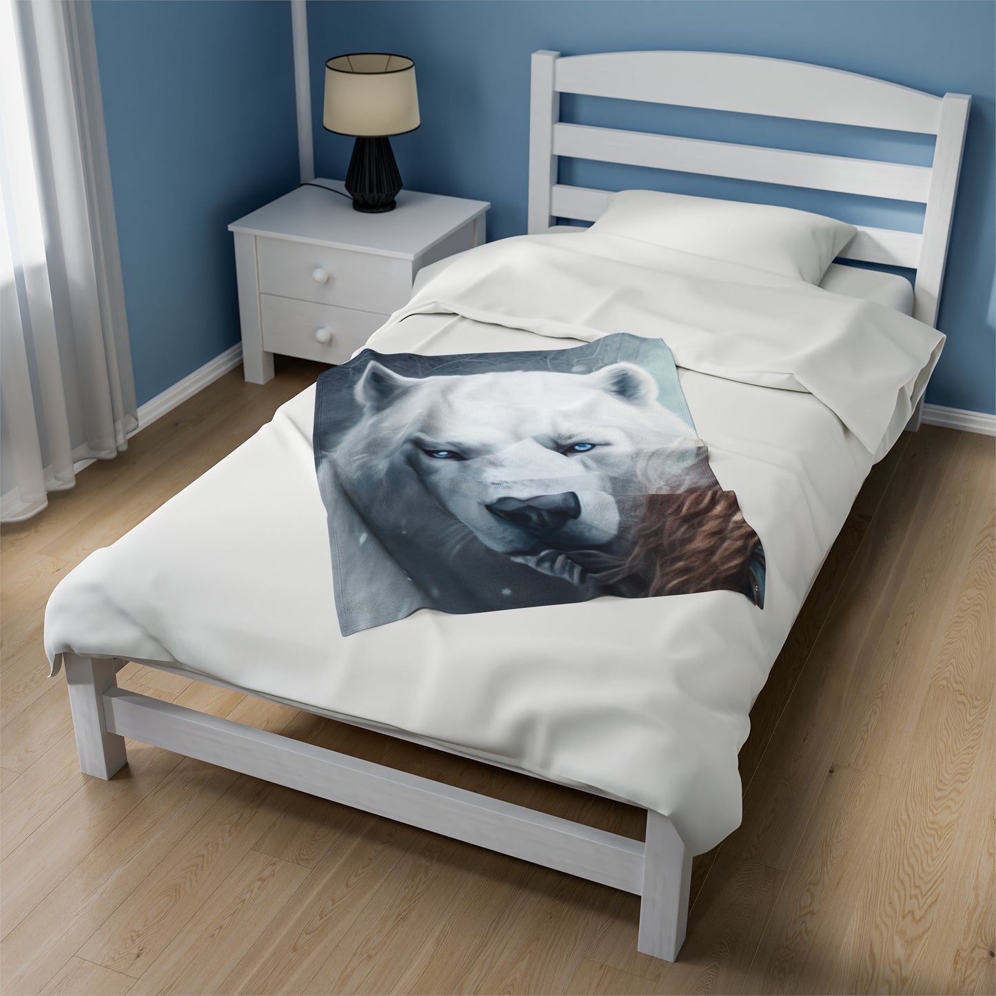 Polar Bear Stare - Artsy Throw Blanket