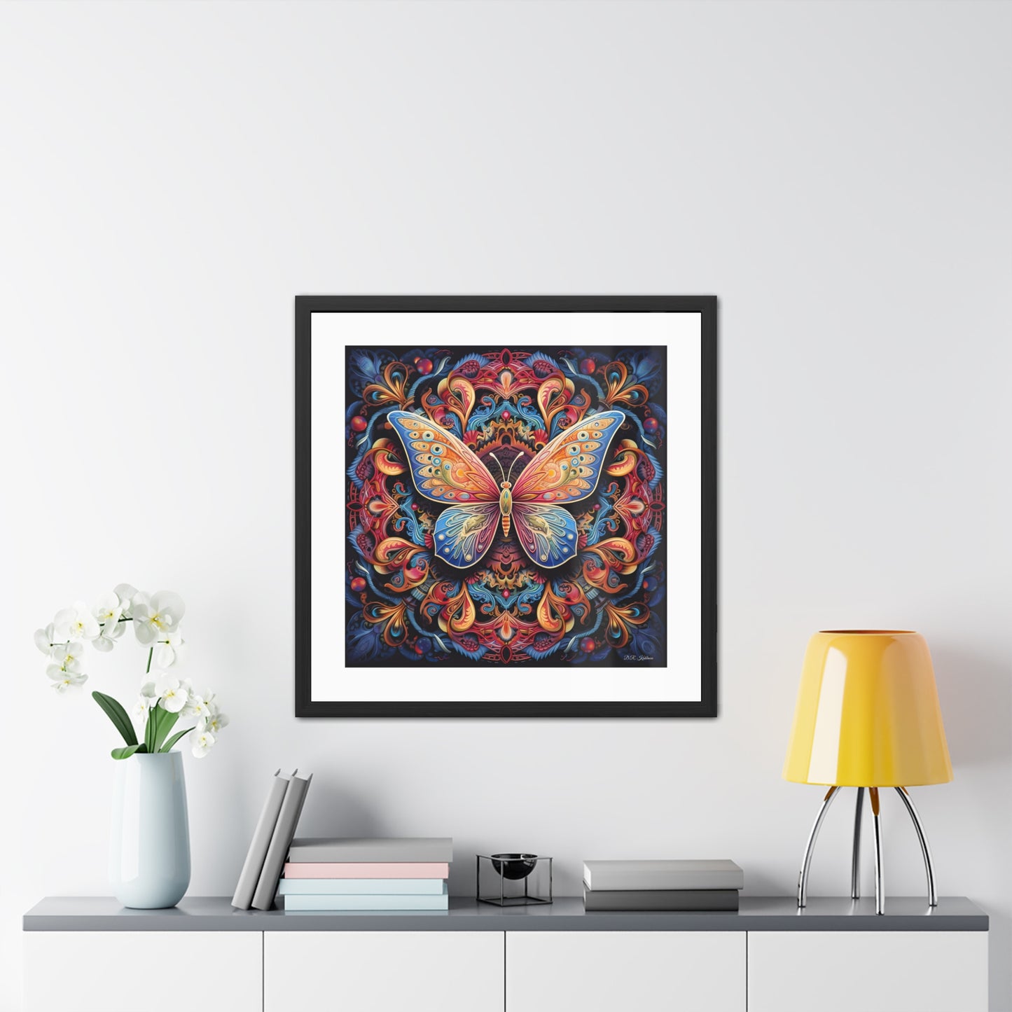 Butterfly Mandala - Framed Fine Art Print