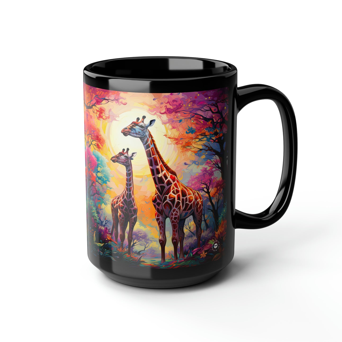 Giraffe Sunset - Mug Art