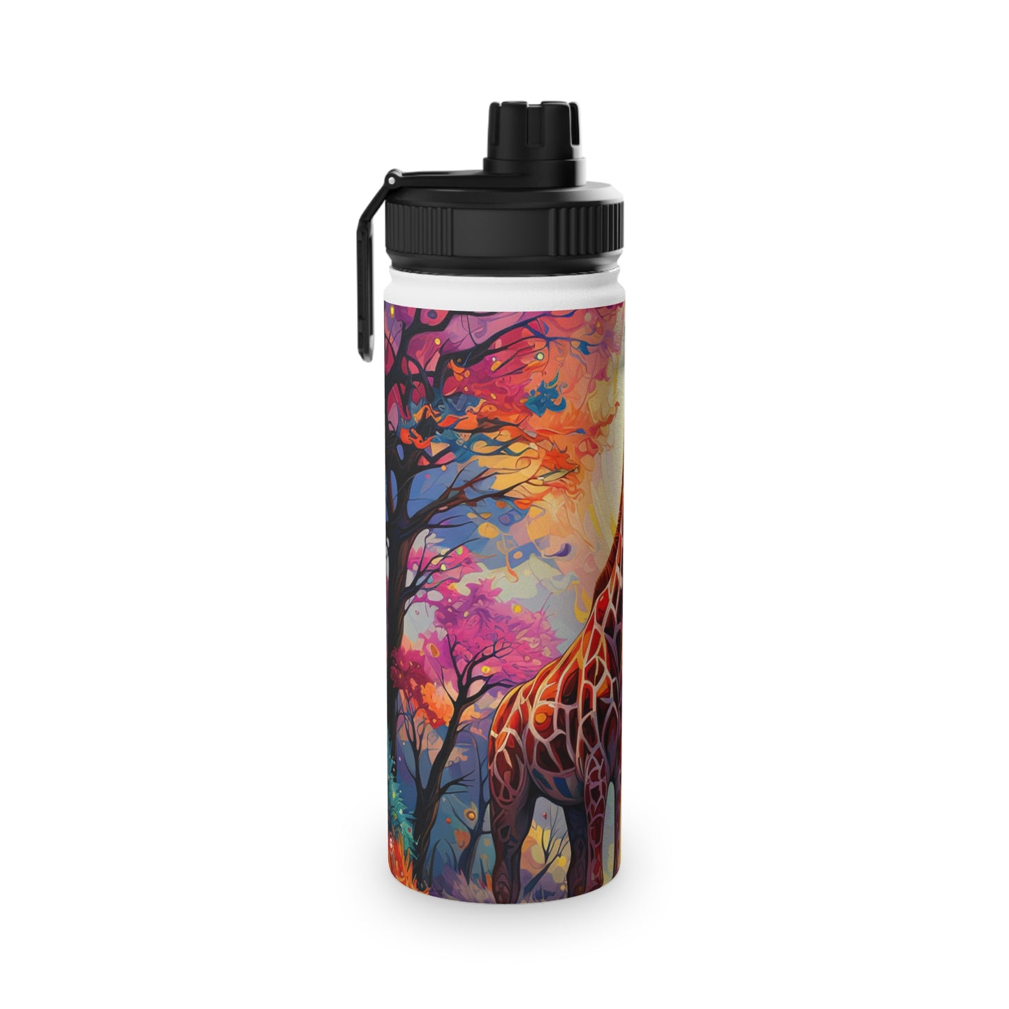 Giraffe Sunrise - Water Bottle