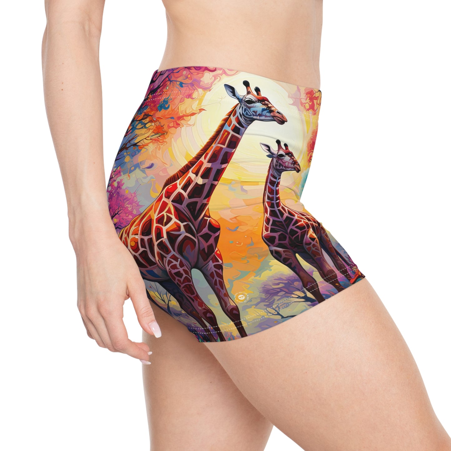 Giraffe Sunrise - Artistic Shorts