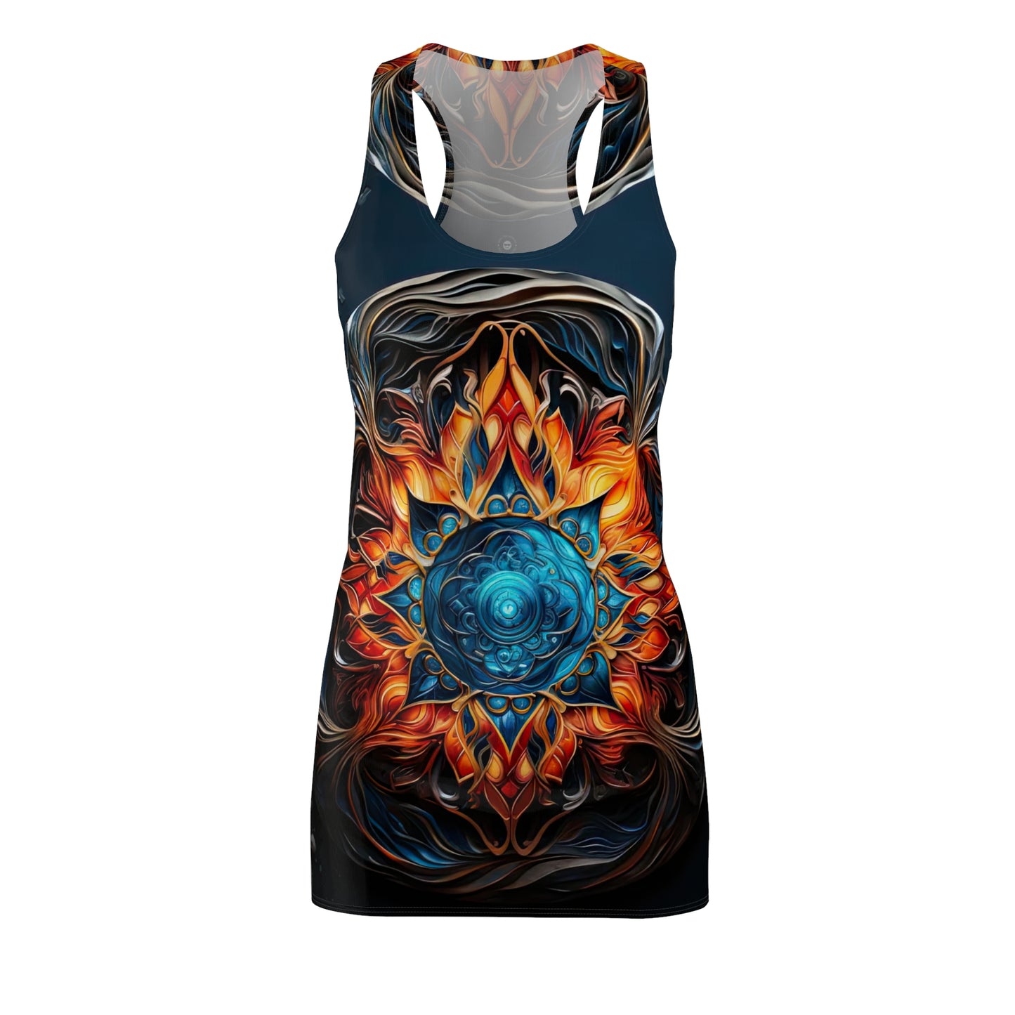 Fire and Ice - Artistic Racerback Dress