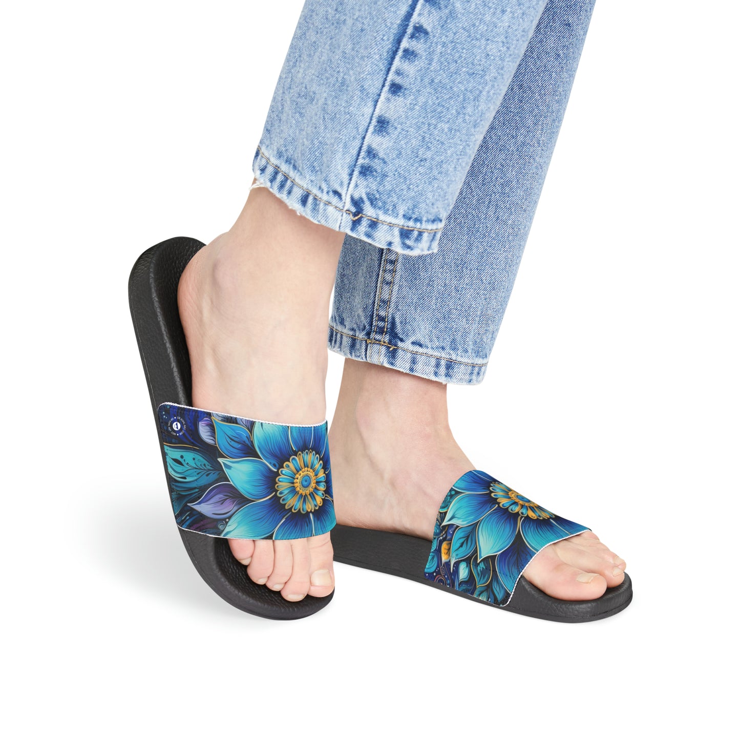 Blue Floral Mandala - Artsy Slides