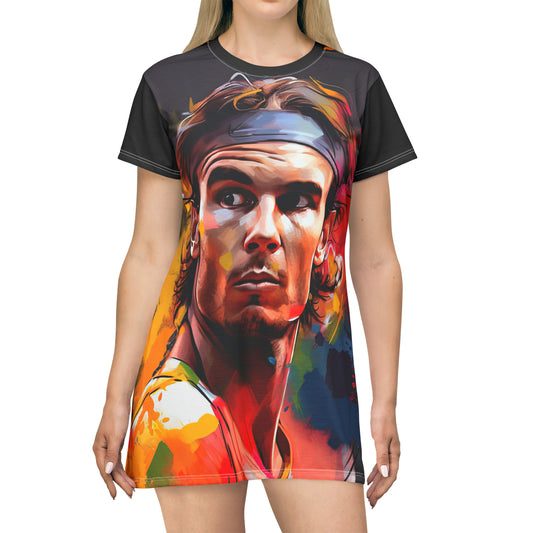 Raphael Nadal Portrait - Artsy T-Shirt Dress