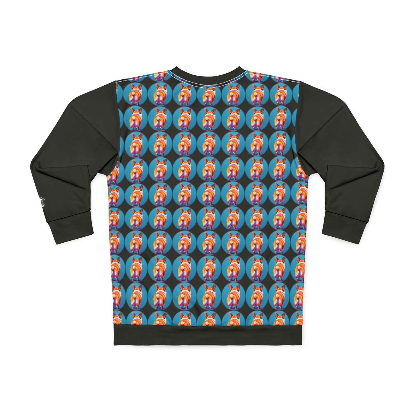 Corgi Butt Dots in Black - Artistic Sweatshirt