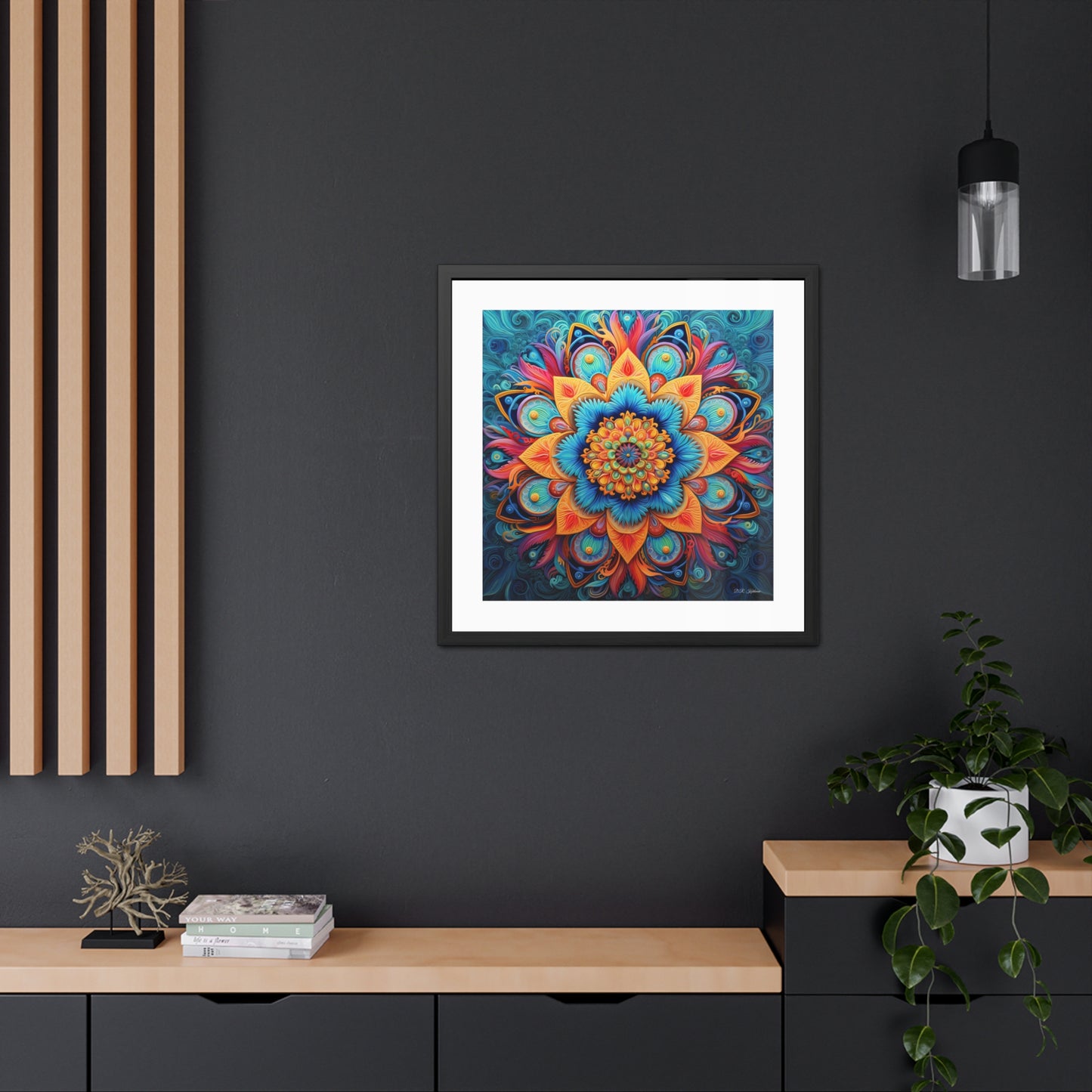 Floral Mandala - Framed Fine Art Print