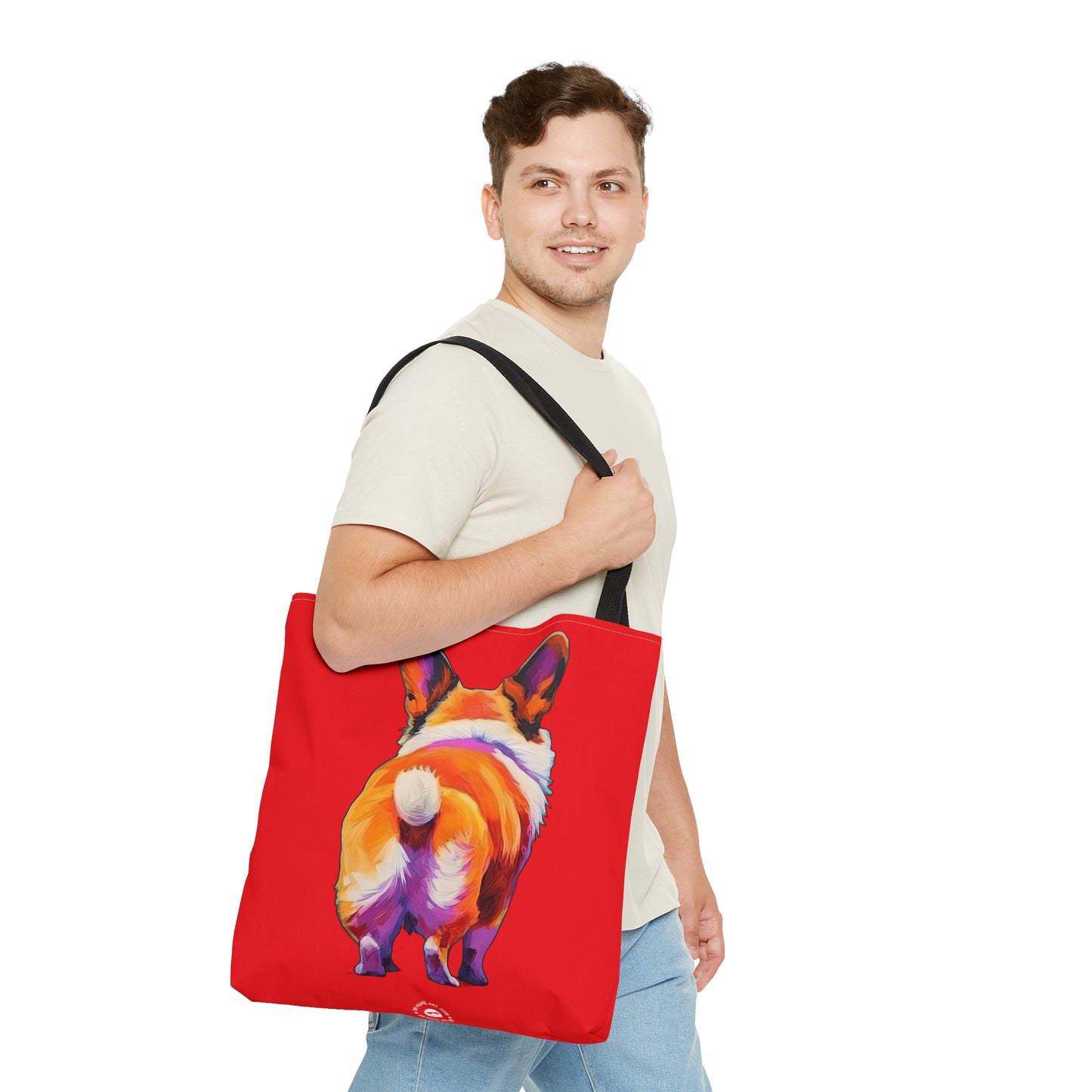 Corgi Butt in Red - Artistic Tote Bag