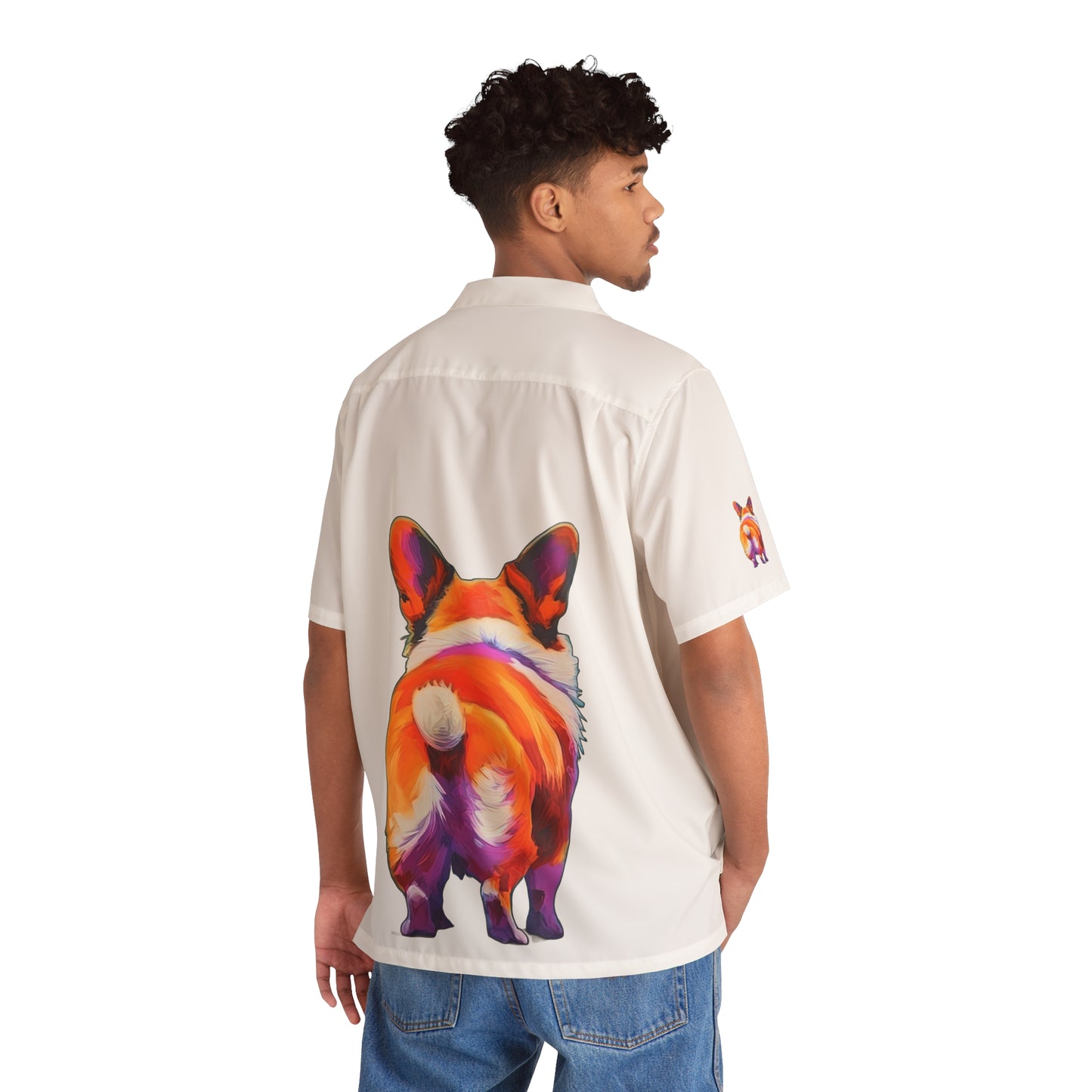 Corgi Butt in White - California Chill Shirt