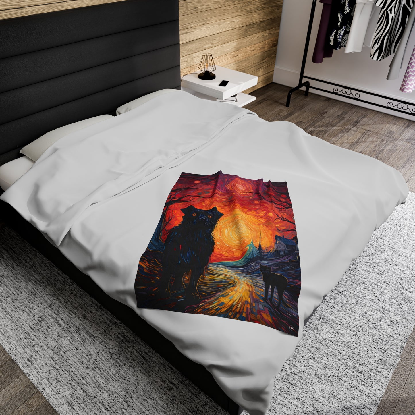 Scary Night - Artsy Throw Blanket