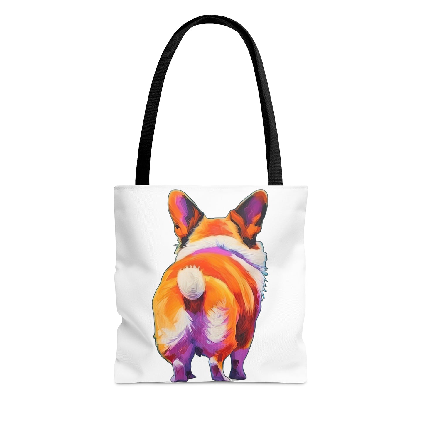 Corgi Butt in White - Artistic Tote Bag