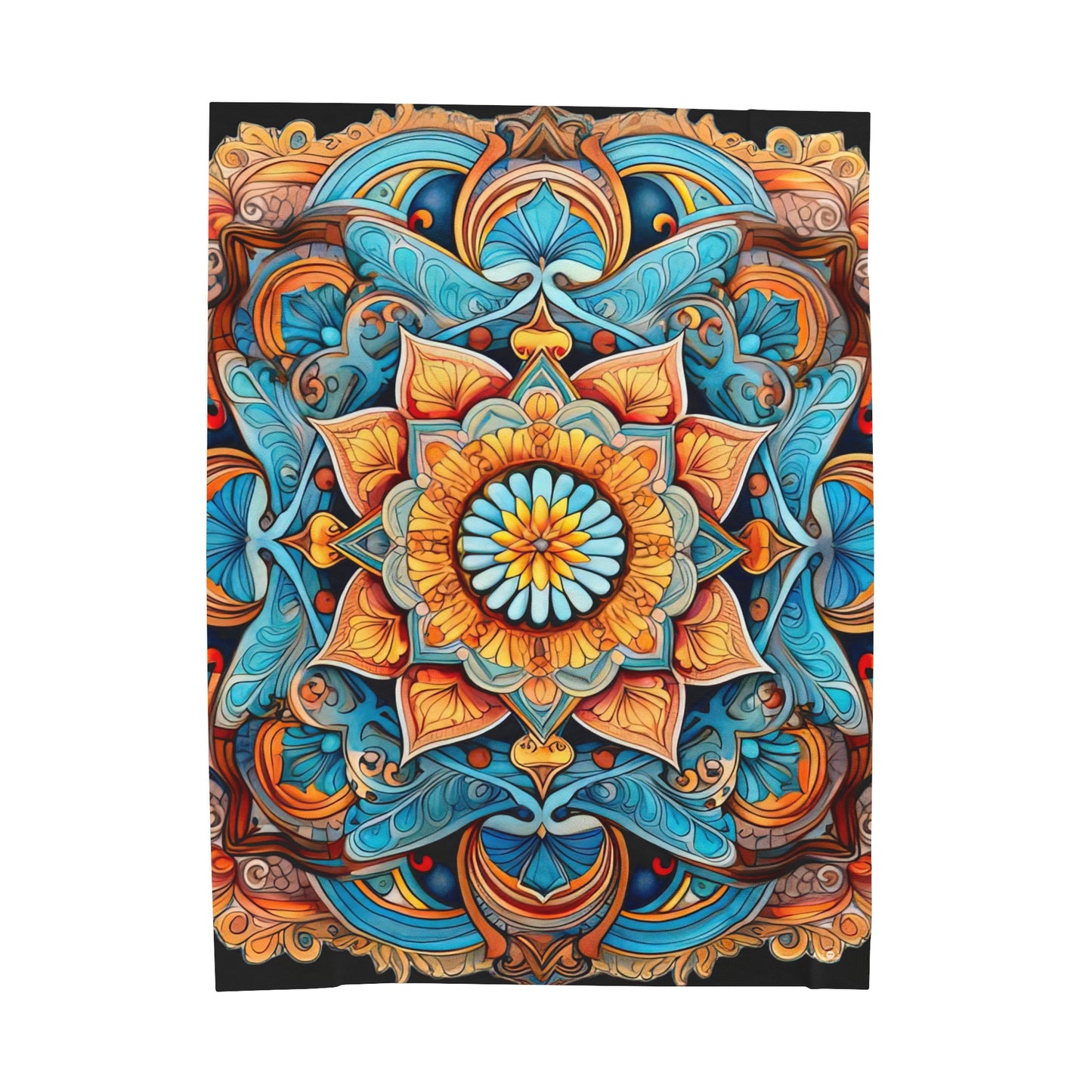 Winged Mandala - Artsy Throw Blanket