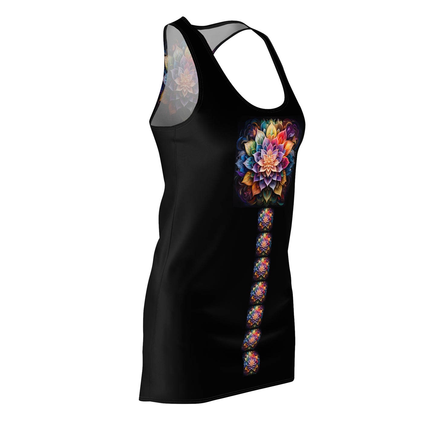 Lotus Mandala Trail - Artistic Racerback Dress